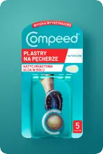 COMPEED plastry sportowe na pęcherze na podeszwie, na podeszwę, 5szt - opakowanie produktu
