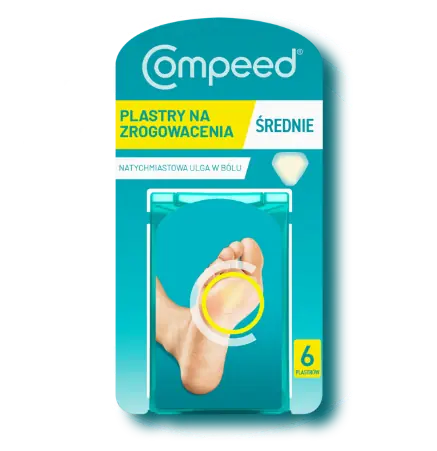 COMPEED plastry na zrogowacenia, średnie, 6 szt - grafika prezentująca produkt