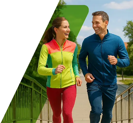 Kobieta i mężczyzna uprawiający sport