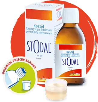 Stodal syrop 200 ml - butelka z dozownikiem przeciw kapaniu