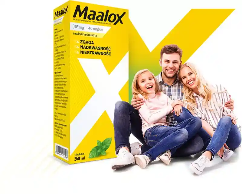 Maalox przeznaczony od 6 roku życia