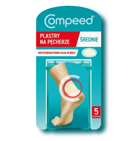 COMPEED plastry na pęcherze, średnie,  5 szt - grafika prezentująca produkt