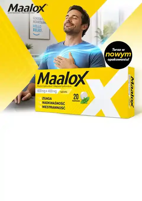 Maalox 20 tabletek dostępnych w aptece Melissa