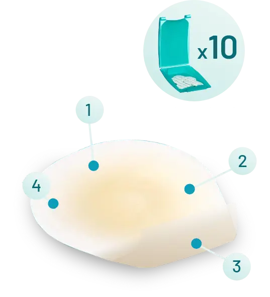 COMPEED plastry na odciski,między palcami, 10 szt - grafika prezentująca produkt