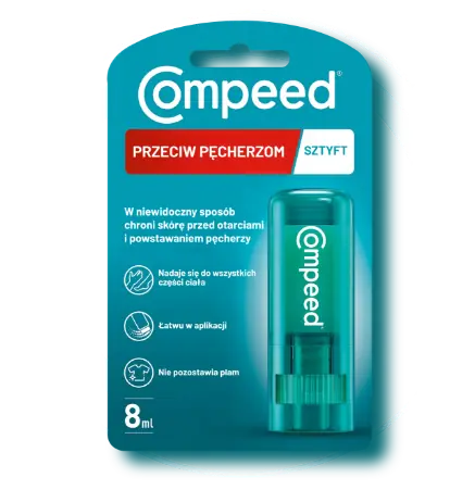 COMPEED sztyft przeciw pęcherzom, 8 ml - grafika prezentująca produkt