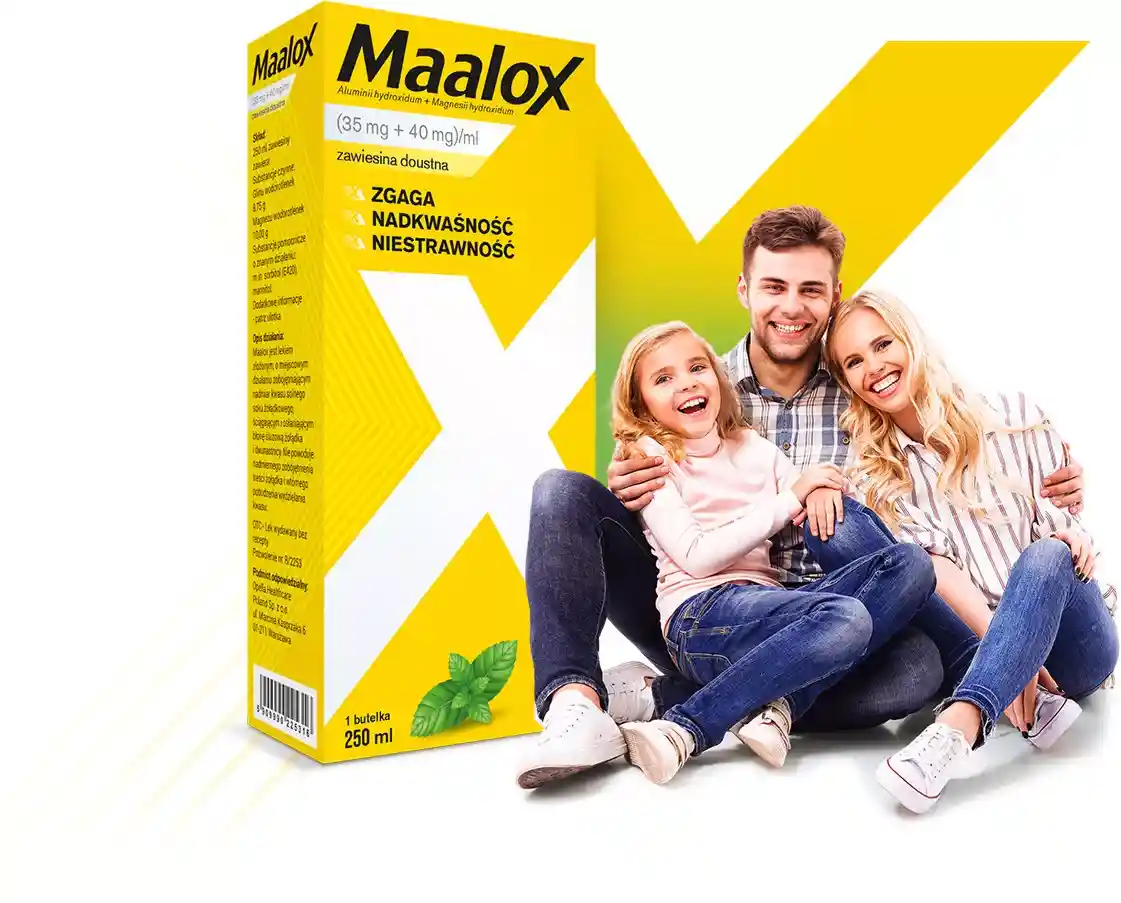 Maalox przeznaczony od 6 roku życia