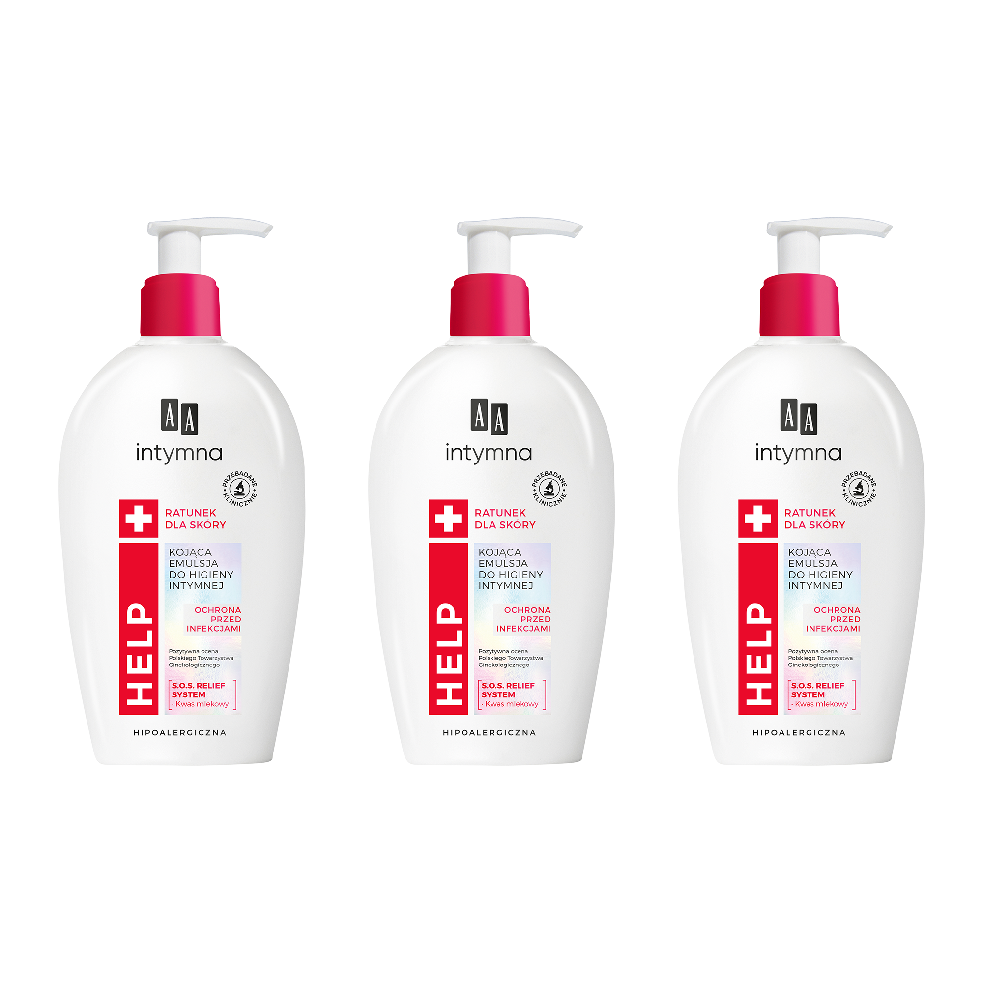 AA Intymna Help Emulsja do higieny intymnej, 3 x 300 ml zdjęcie
