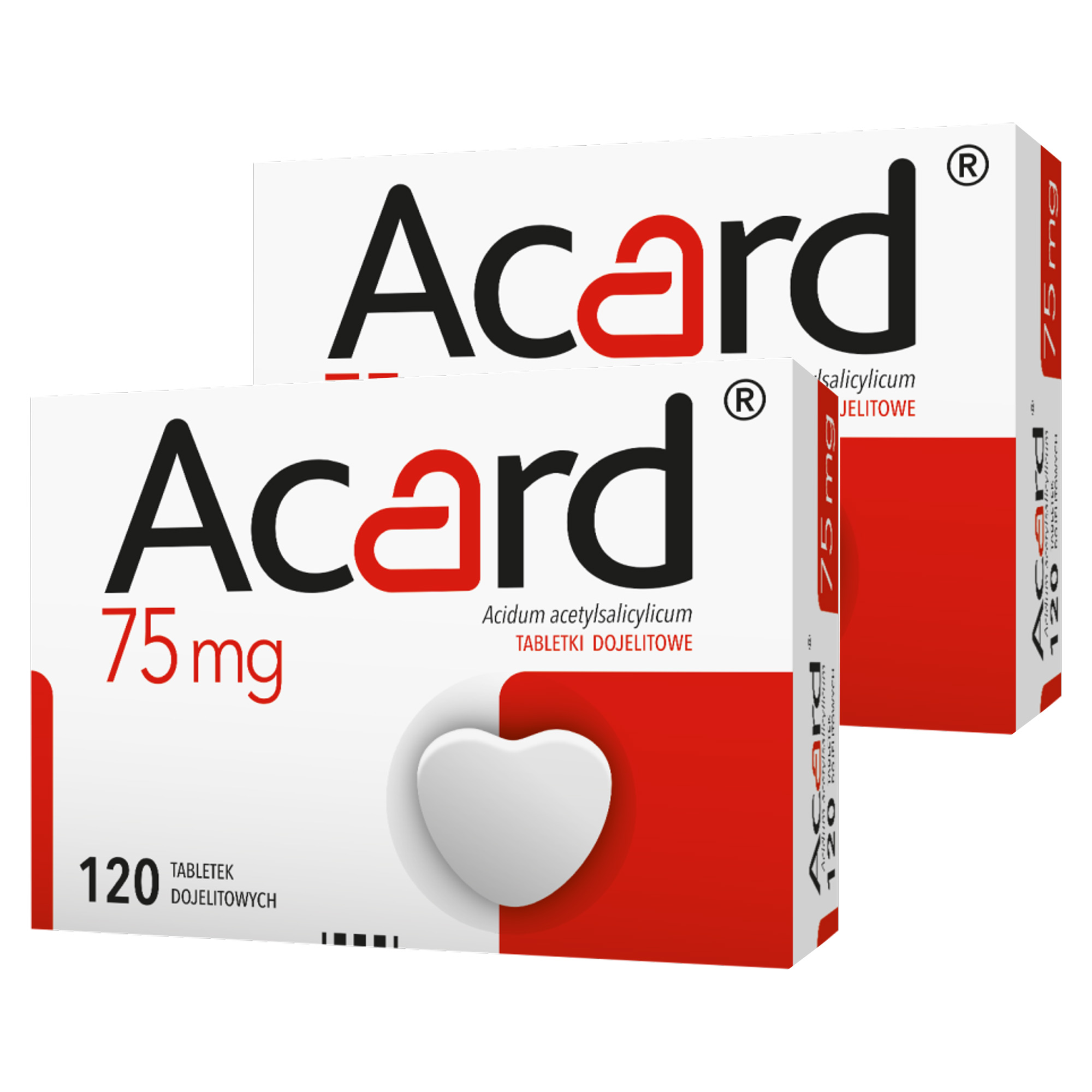Acard, 75 mg, tabletki dojelitowe powlekane, 2 x 120 sztuk zdjęcie