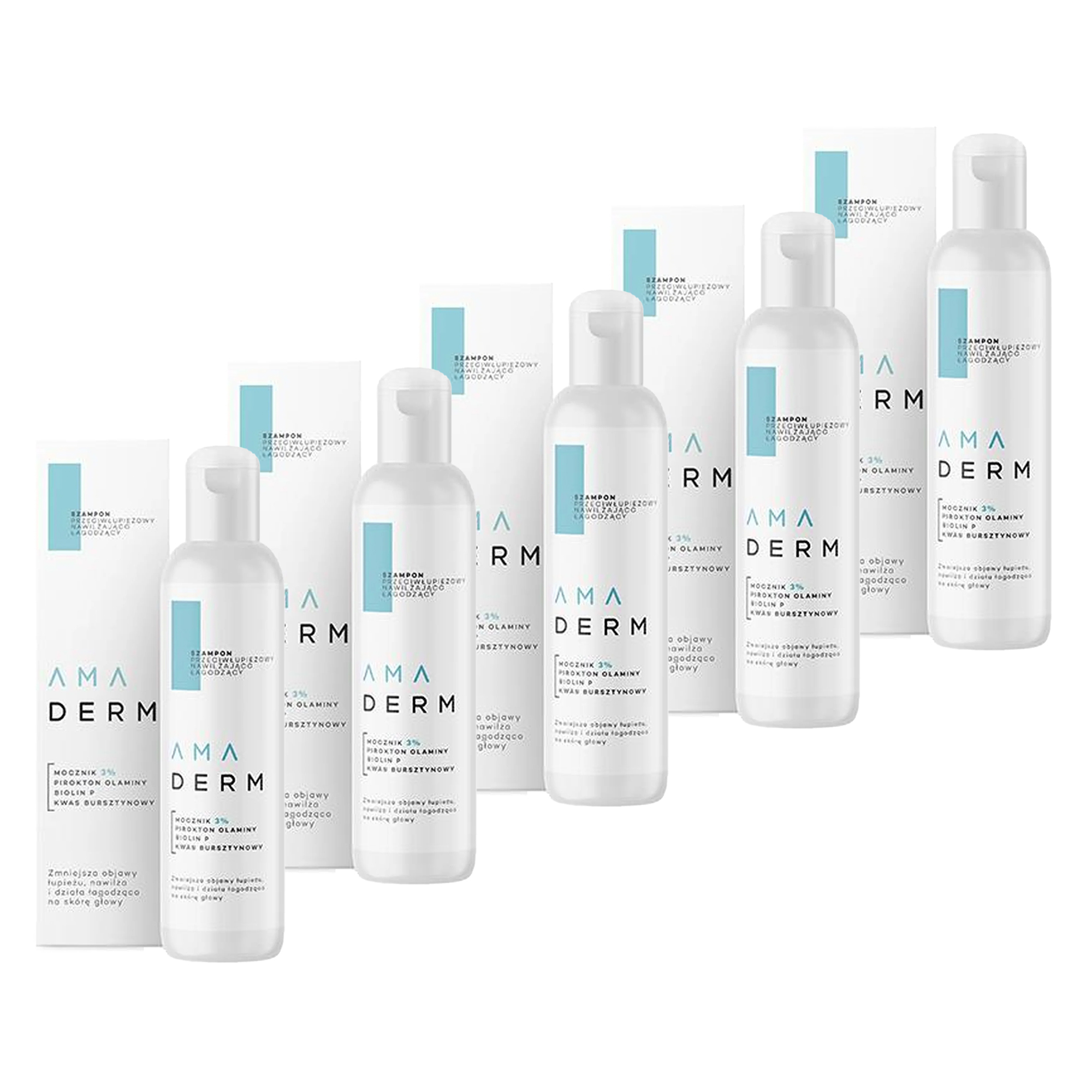 Amaderm, szampon przeciwłupieżowy, nawilżająco-łagodzący, 5 x 150 ml zdjęcie