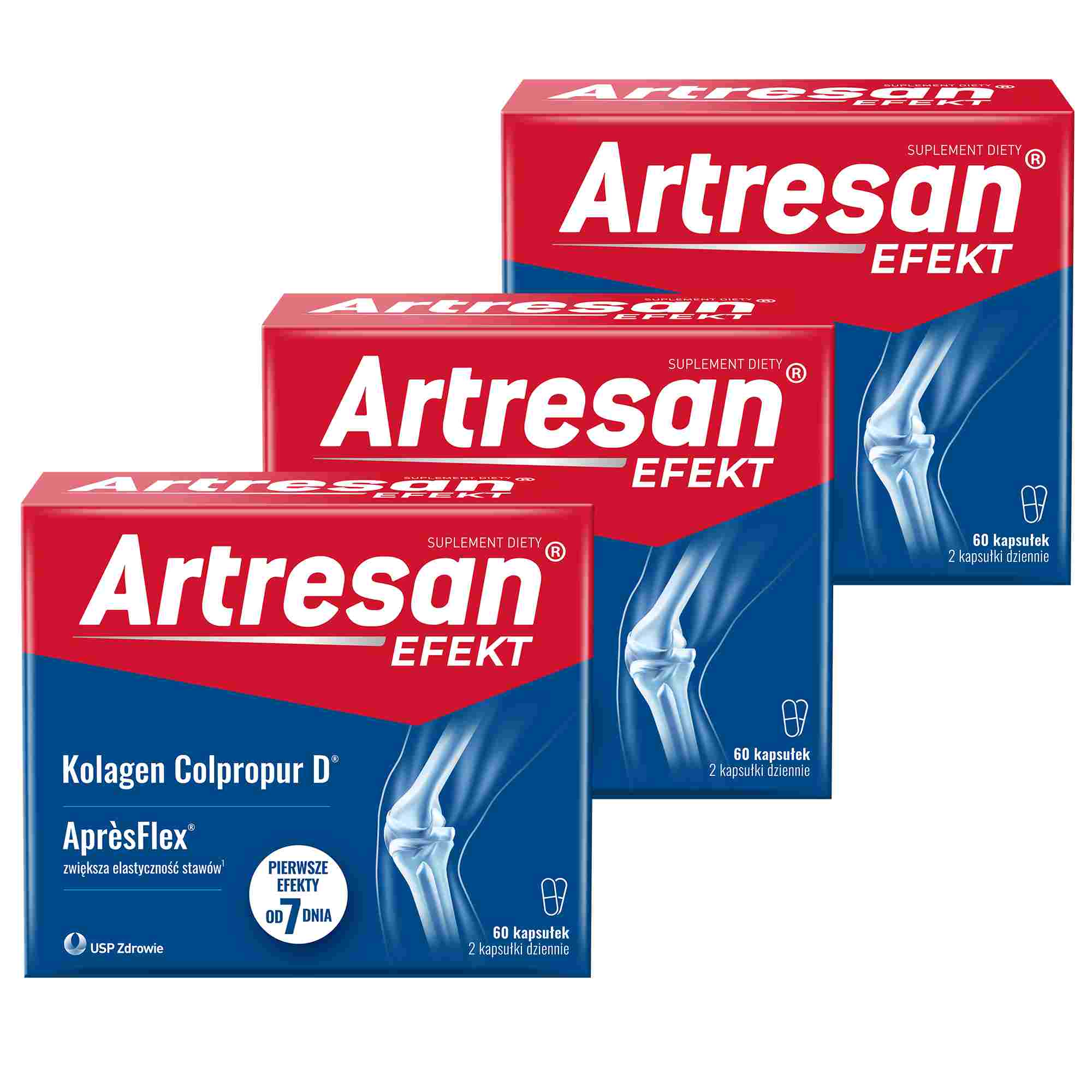 Artresan Efekt AprèsFlex® kolagen na stawy, kapsułki, 3 x 60 sztuk zdjęcie