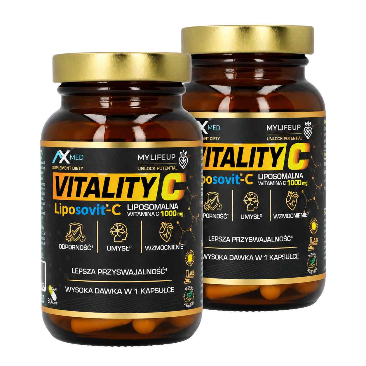 Ax Med Vitality C, kapsułki, 2 x 60 sztuk