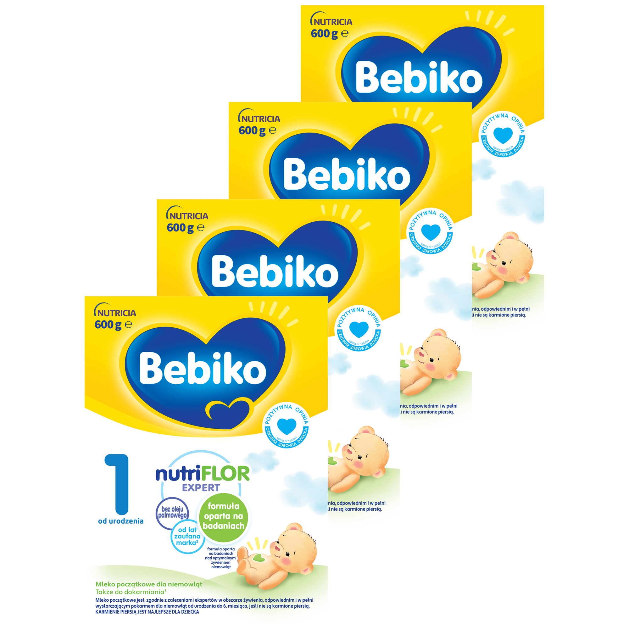 Bebiko 1 Nutriflor Expert Mleko początkowe dla niemowląt, 4 x 600 g zdjęcie