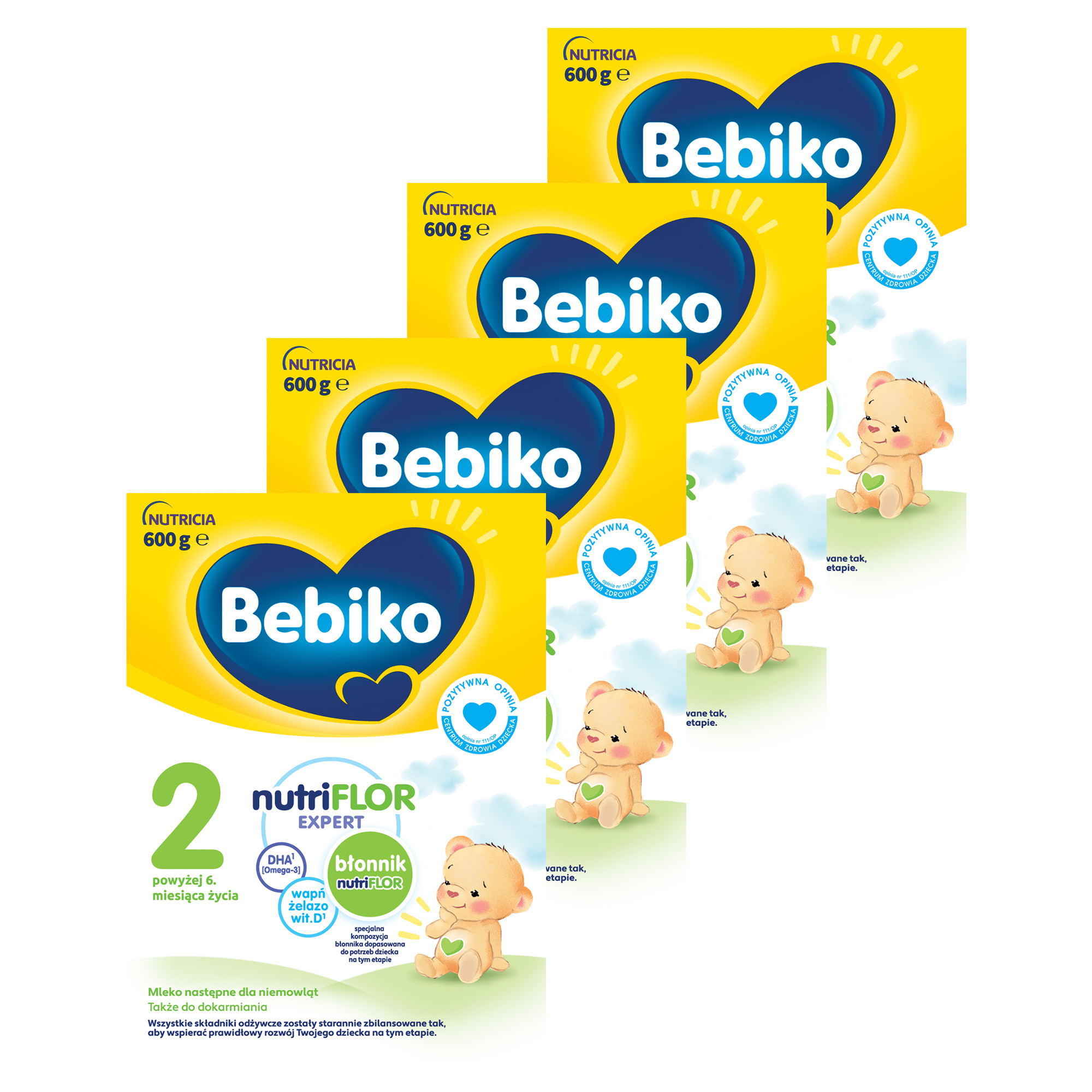 Bebiko 2 Nutriflor Expert, mleko następne dla niemowląt powyżej 6. miesiąca życia, 4 x 600 g zdjęcie