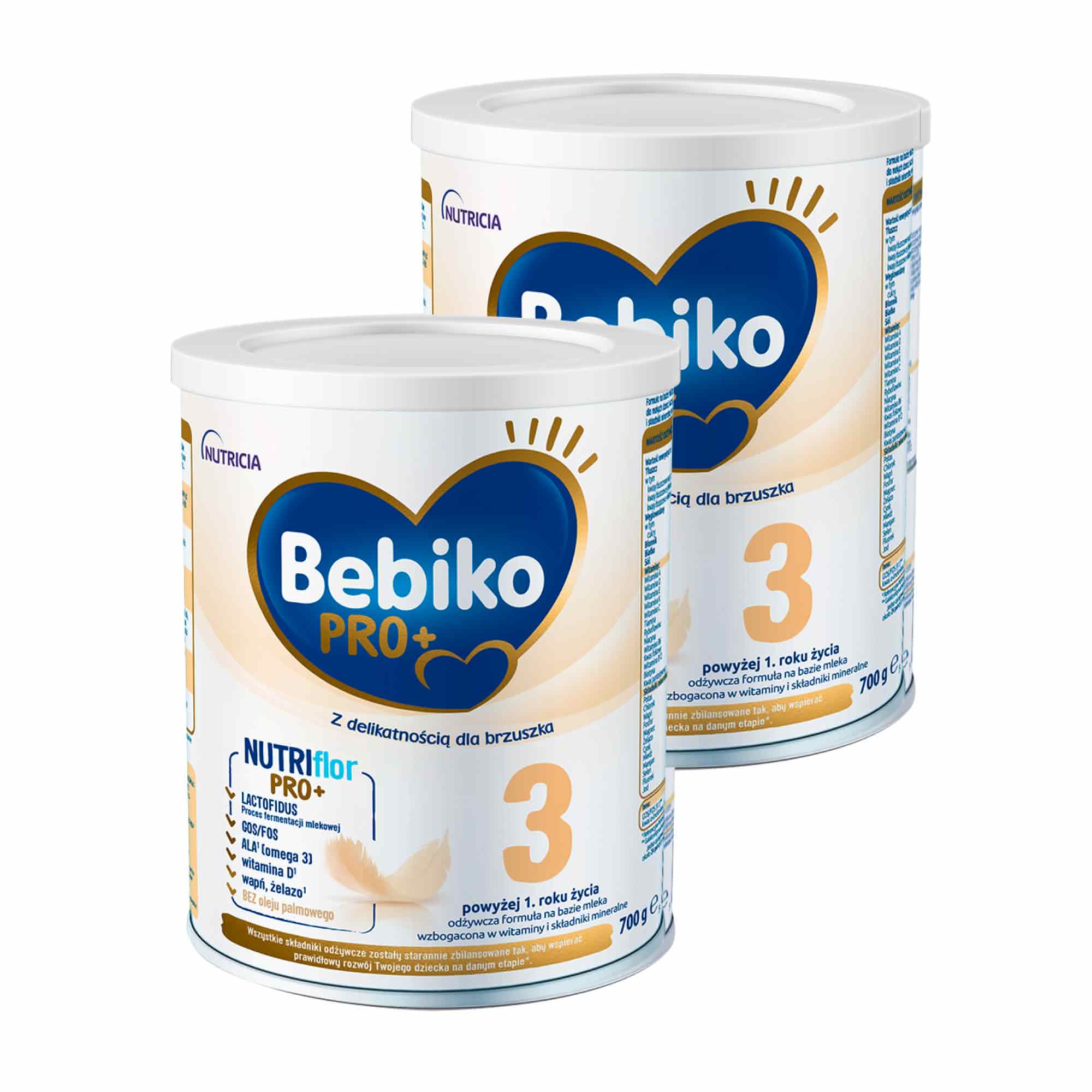 Bebiko PRO+ 3, odżywcza formuła na bazie mleka dla dzieci powyżej 1. roku życia, 2 x 700 g zdjęcie