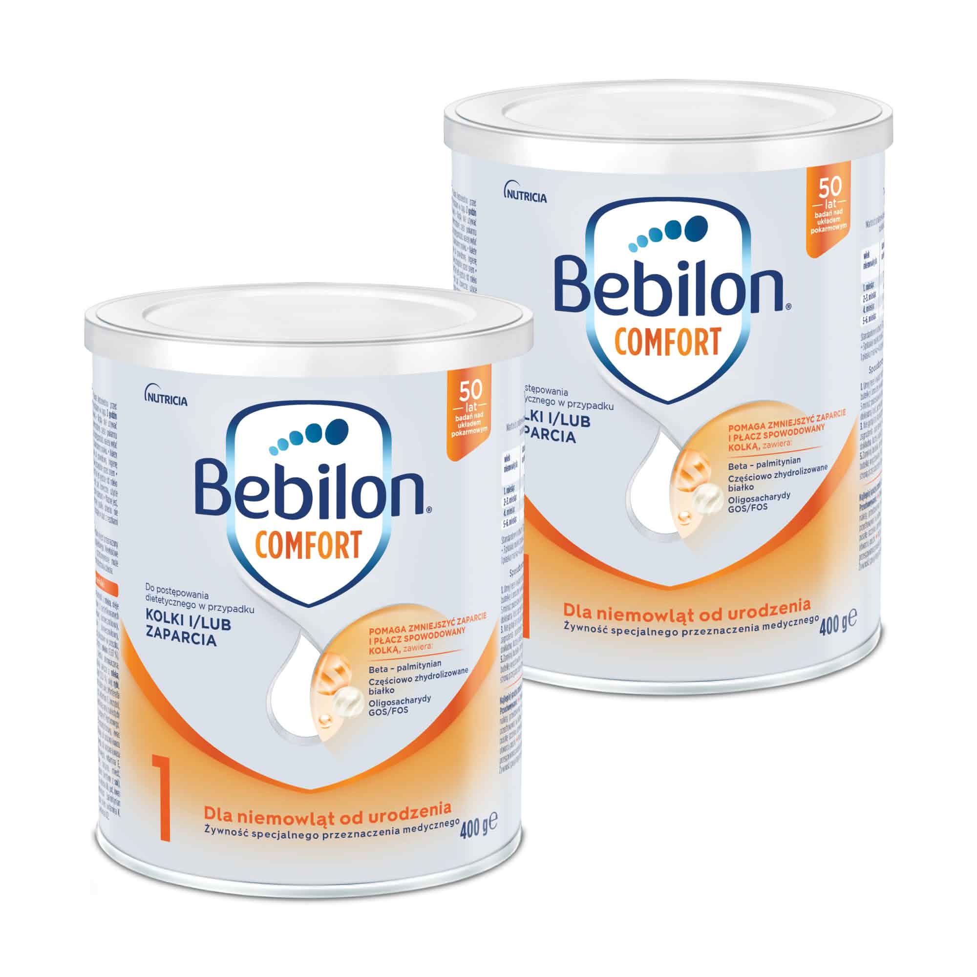 Bebilon Comfort 1, na kolki i/lub zaparcia, dla niemowląt od urodzenia, 2 x 400 g zdjęcie