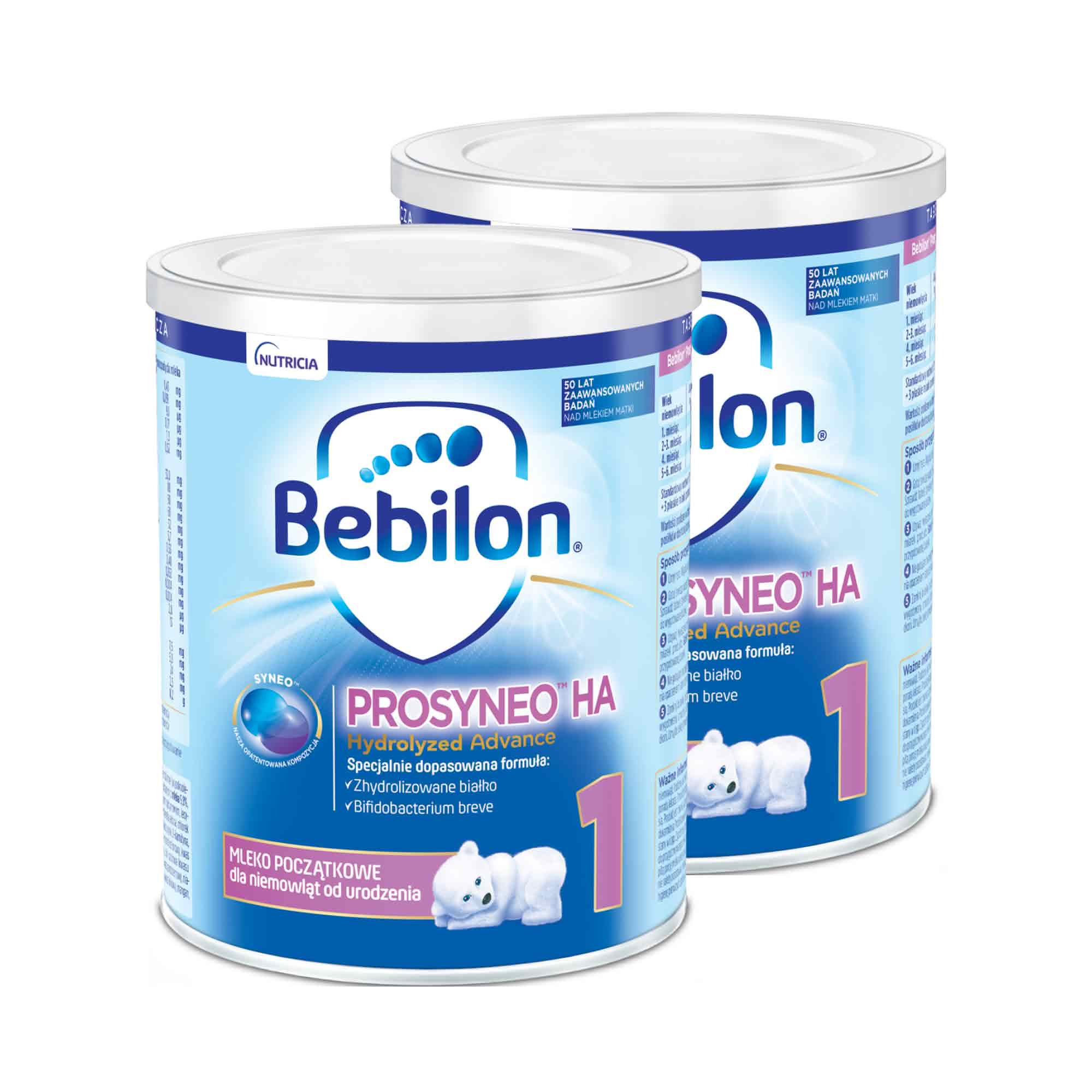 Bebilon Prosyneo HA 1, mleko początkowe dla niemowląt od urodzenia, 2 x 400 g zdjęcie