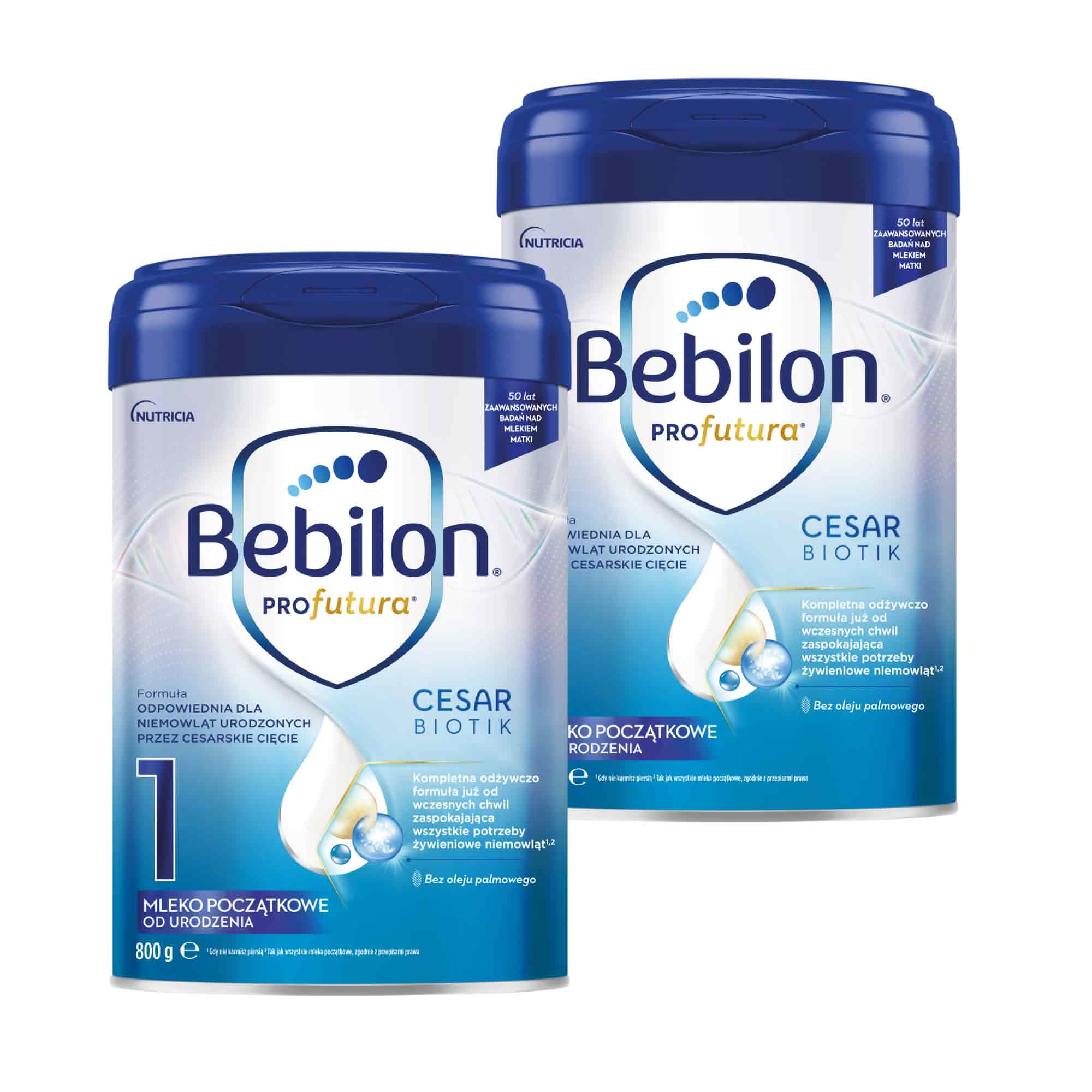 Bebilon Profutura CESARBIOTIK 1, mleko początkowe od urodzenia, proszek, 2 x 800 g zdjęcie