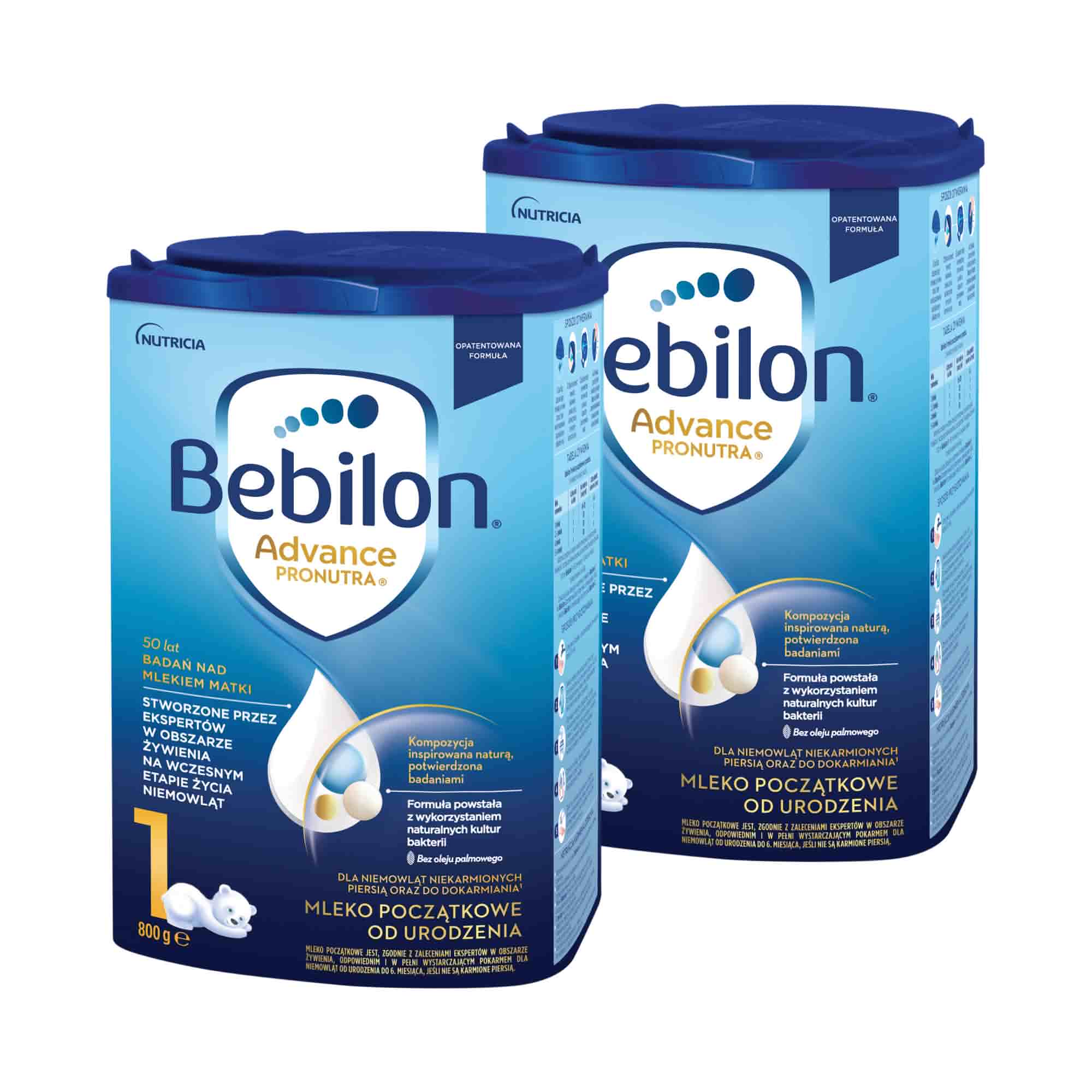 Bebilon 1 z Pronutra Advance, mleko początkowe, 2 x 800 g zdjęcie