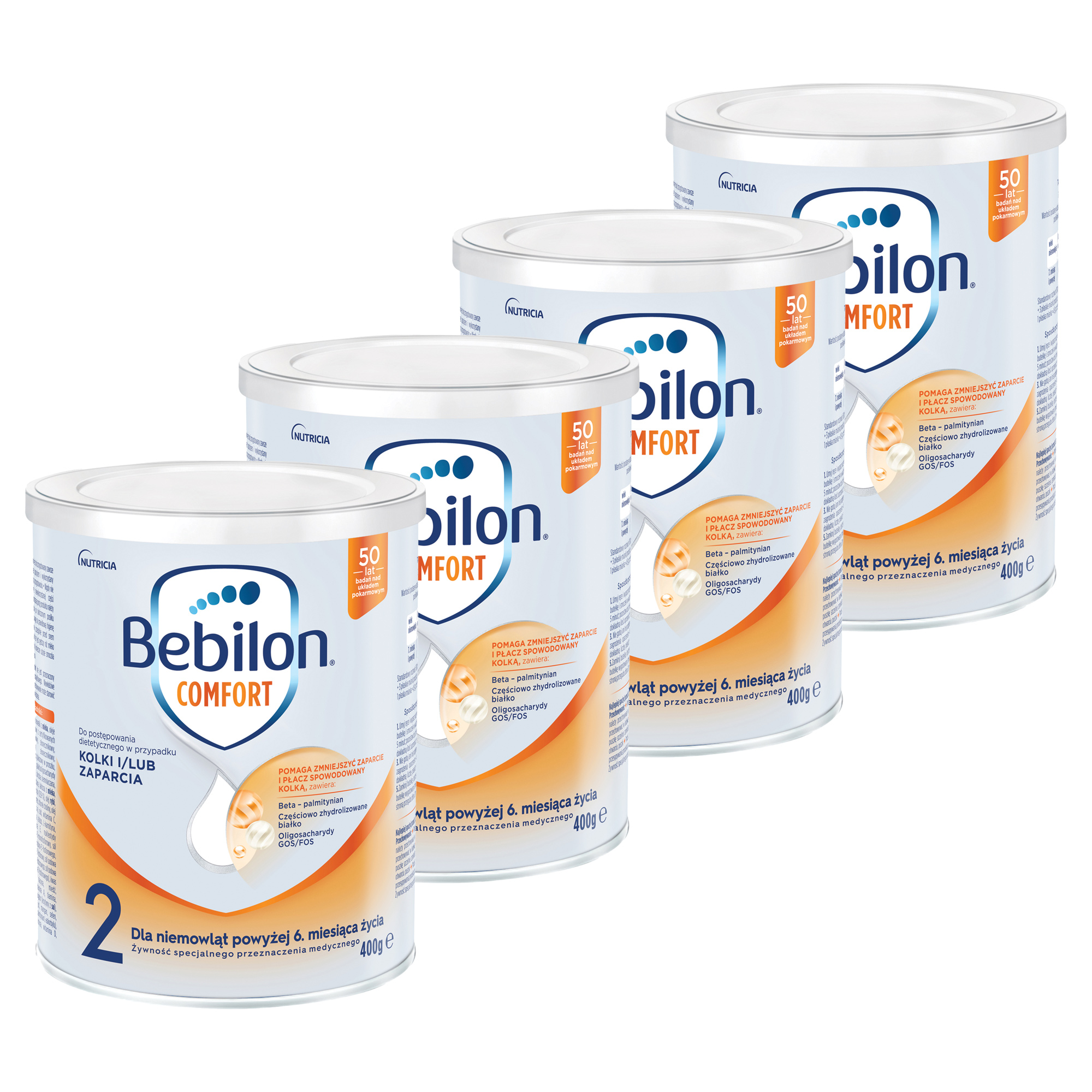 Bebilon Comfort 2,  kolki i/lub zaparcia, dla niemowląt powyżej 6. miesiąca życia, 400 g