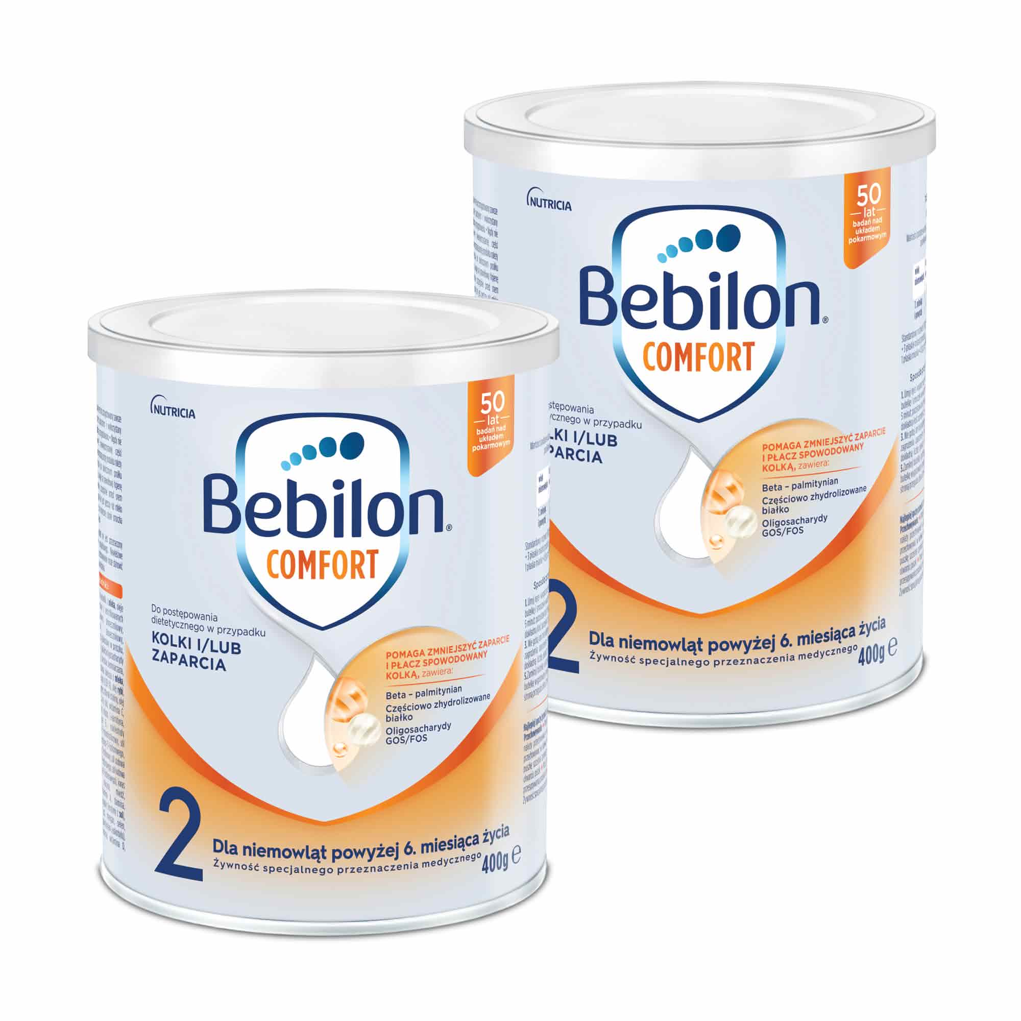 Bebilon Comfort 2, kolki i/lub zaparcia, dla niemowląt powyżej 6. miesiąca życia, 2 x 400 g zdjęcie