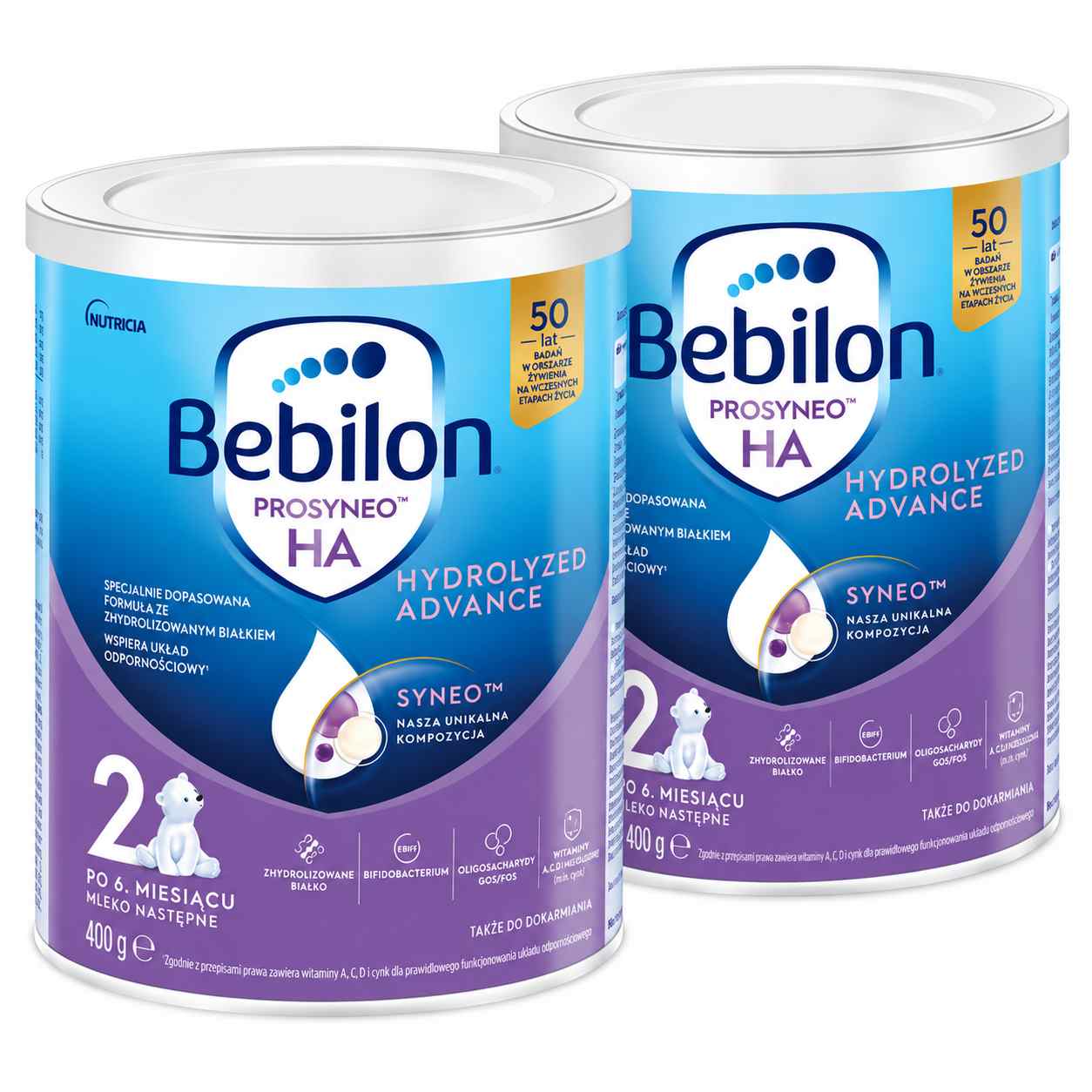 Bebilon Prosyneo HA 2, mleko następne dla niemowląt po 6. miesiącu, 2 x 400 g zdjęcie