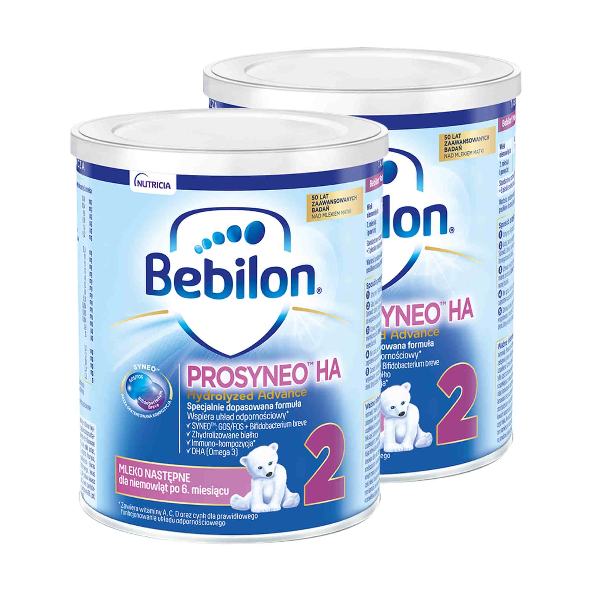 Bebilon Prosyneo HA 2, mleko następne dla niemowląt po 6. miesiącu, 2 x 400 g zdjęcie