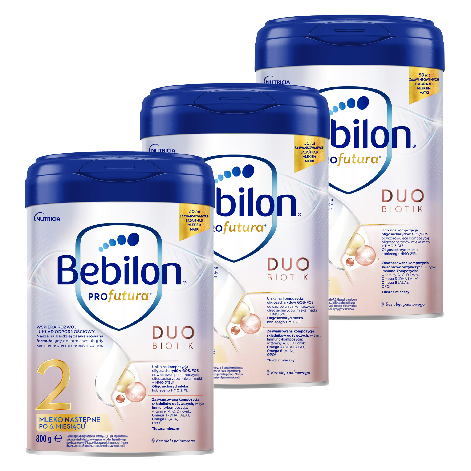 Bebilon PROfutura DUOBIOTIK 2 Mleko następne po 6. miesiącu, 3 x 800 g zdjęcie