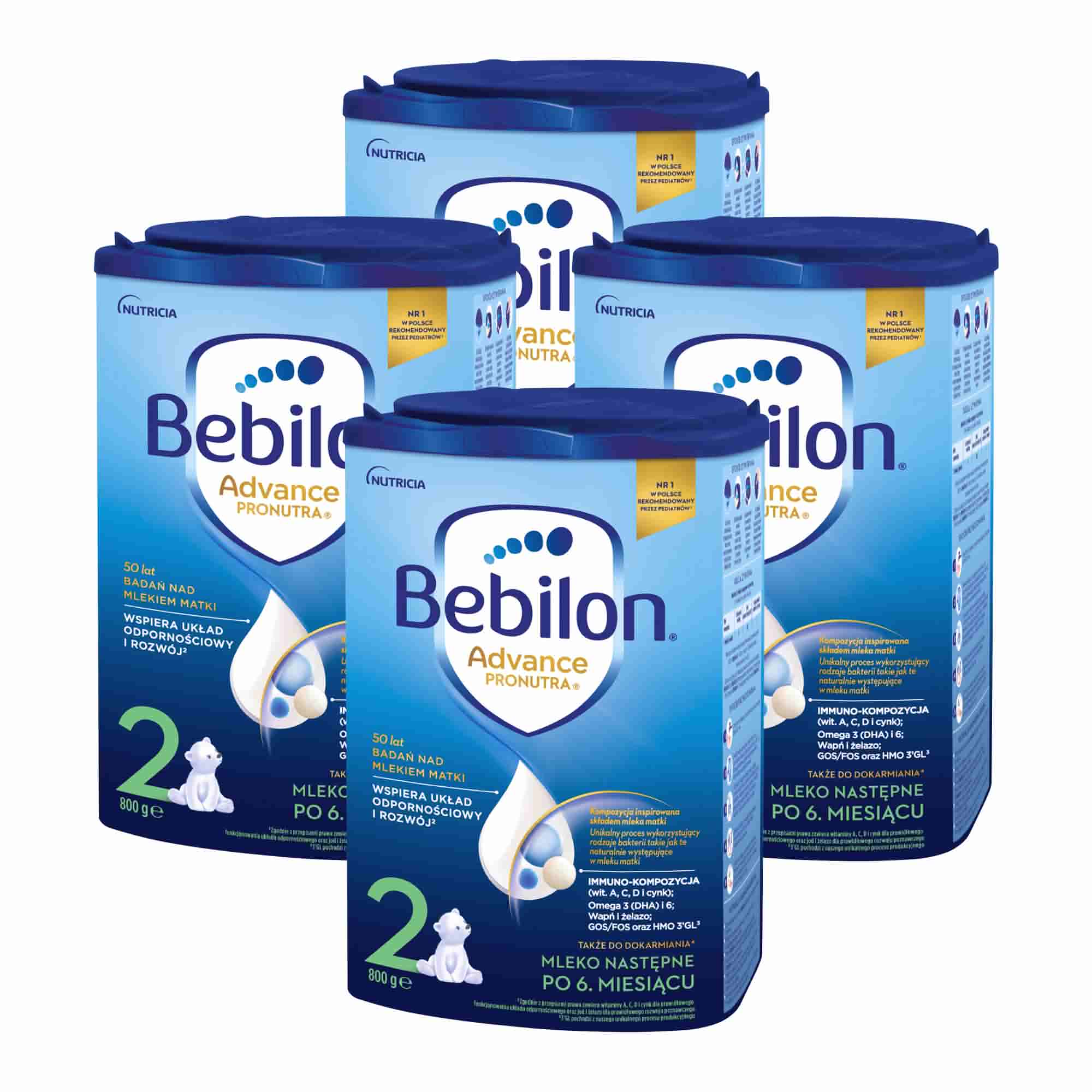 Bebilon 2 Advance Pronutra, mleko następne po 6. miesiącu, proszek, 4 x 800 g zdjęcie