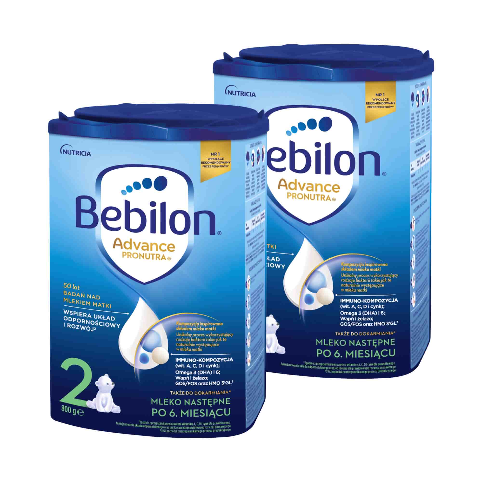 Bebilon 2 Advance Pronutra, mleko następne po 6. miesiącu, proszek, 2 x 800 g zdjęcie