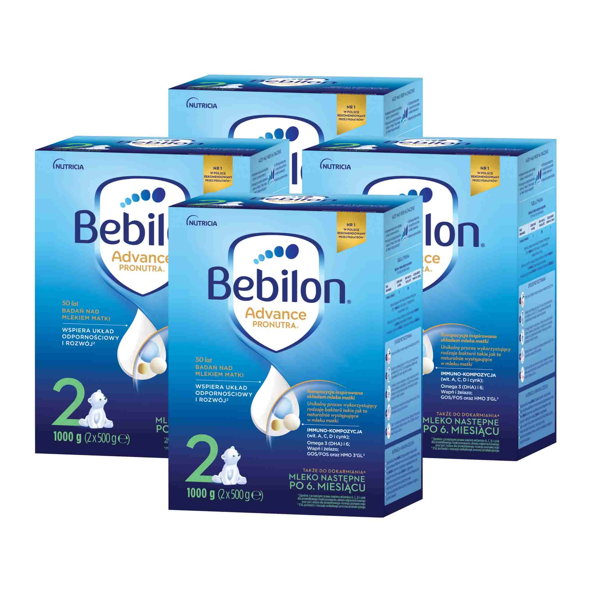Bebilon 2 Advance Pronutra, mleko następne po 6. miesiącu, proszek, 4 x 1000 g zdjęcie