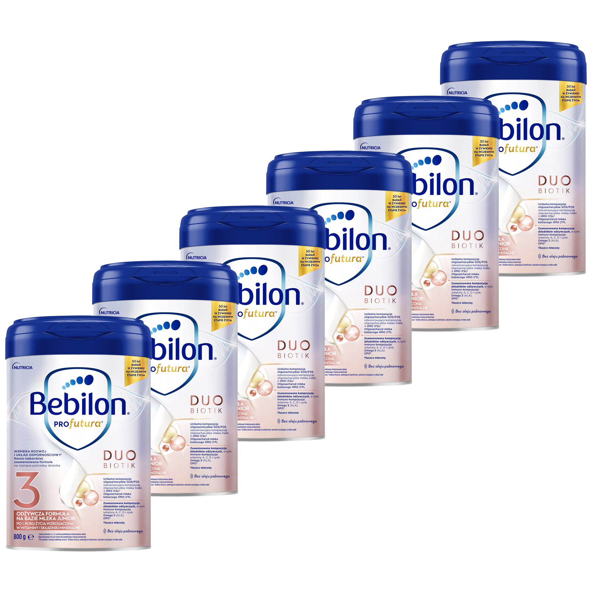 Bebilon PROfutura DUOBIOTIK 3 Odżywcza formuła na bazie mleka po 1. roku życia, 6 x 800 g zdjęcie