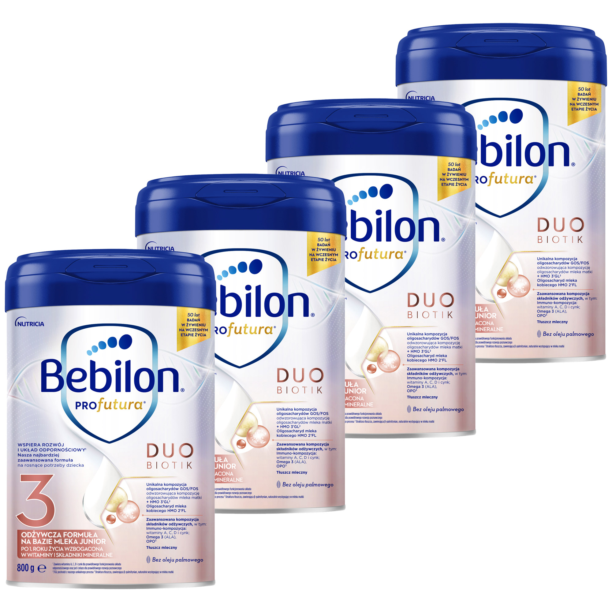 Bebilon PROfutura DUOBIOTIK 3 Odżywcza formuła na bazie mleka po 1. roku życia, 4 x 800 g zdjęcie