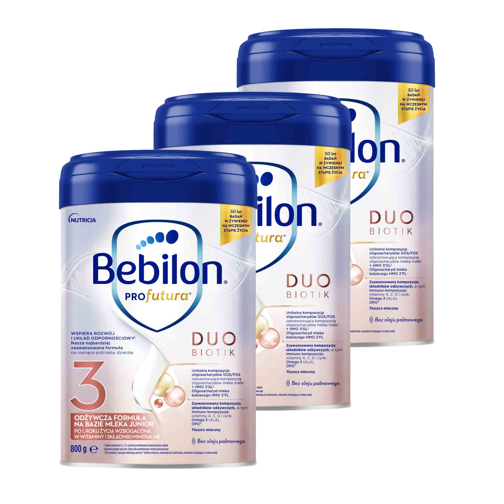 Bebilon PROfutura DUOBIOTIK 3 Odżywcza formuła na bazie mleka po 1. roku życia, 3 x 800 g zdjęcie