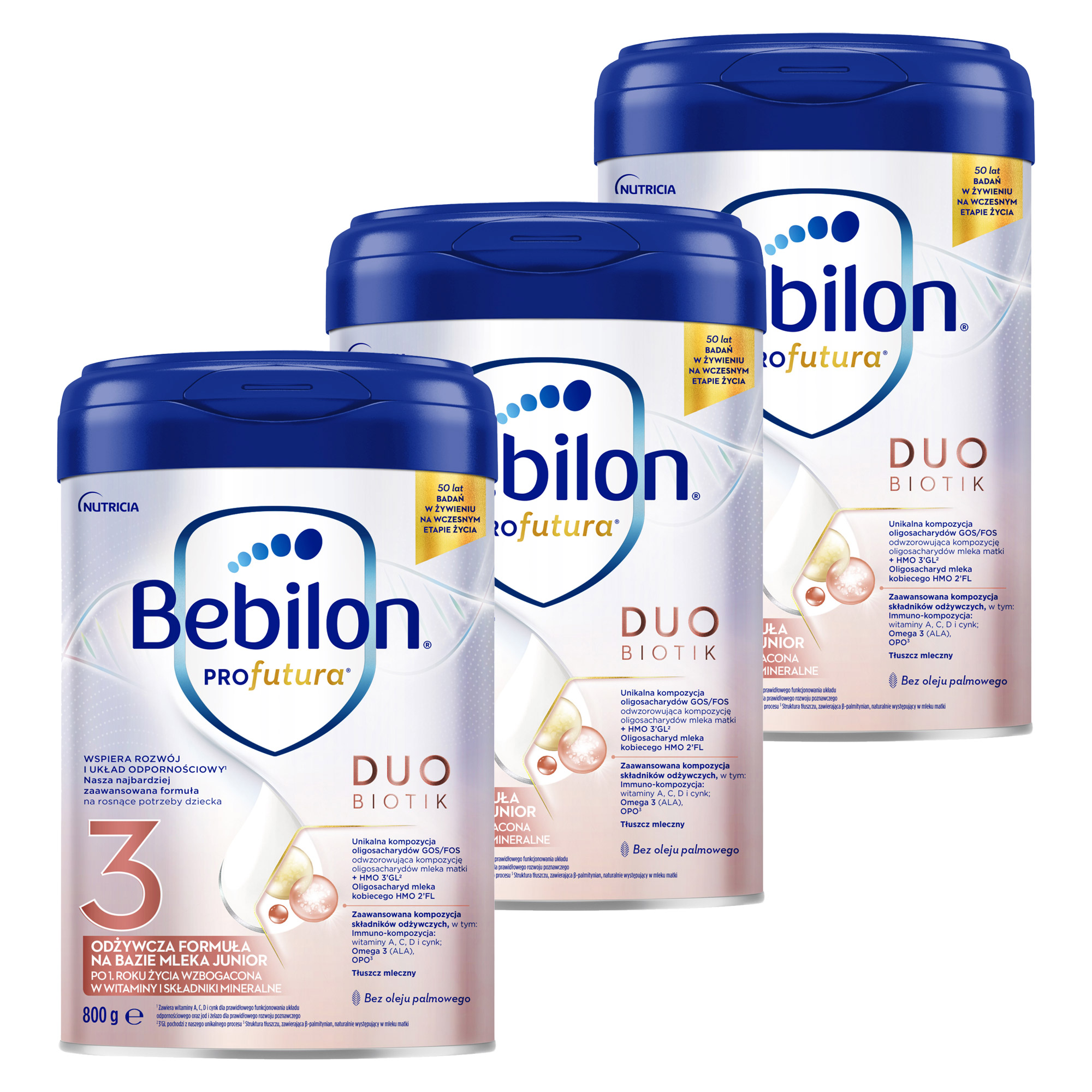 Bebilon PROfutura DUOBIOTIK 3 Odżywcza formuła na bazie mleka po 1. roku życia, 3 x 800 g zdjęcie