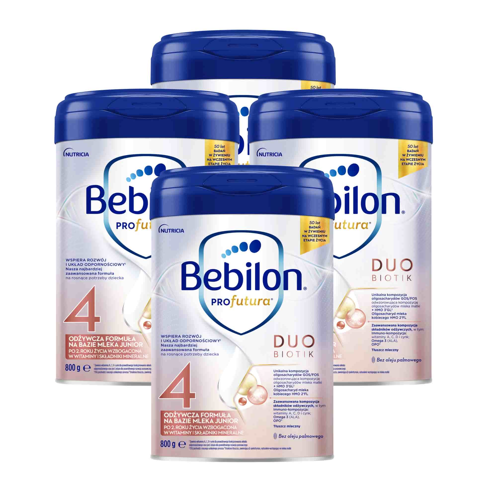 Bebilon PROfutura DUOBIOTIK 4 Odżywcza formuła na bazie mleka Junior po 2. roku życia, 4 x 800 g zdjęcie