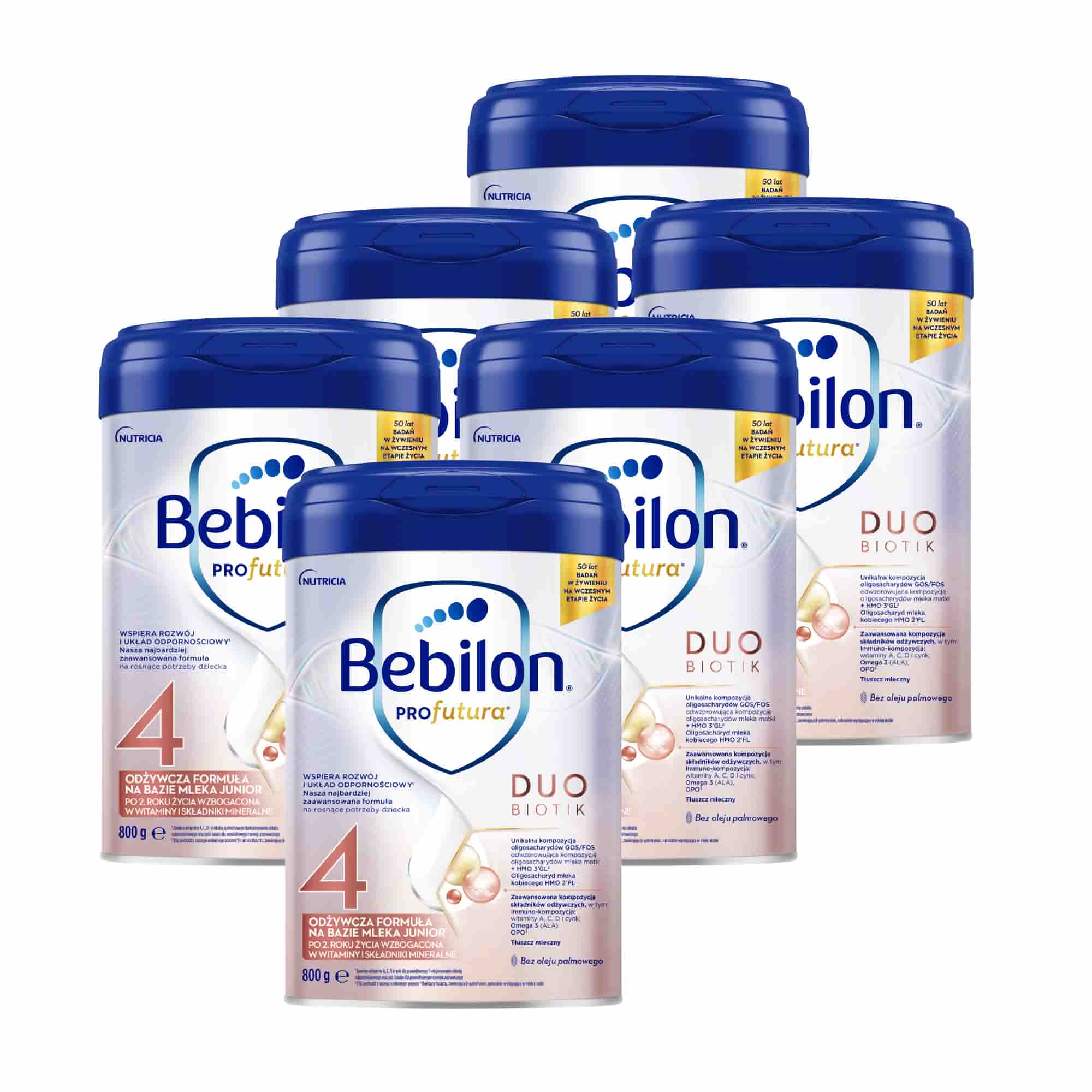 Bebilon PROfutura DUOBIOTIK 4 Odżywcza formuła na bazie mleka Junior po 2. roku życia, 6 x 800 g zdjęcie