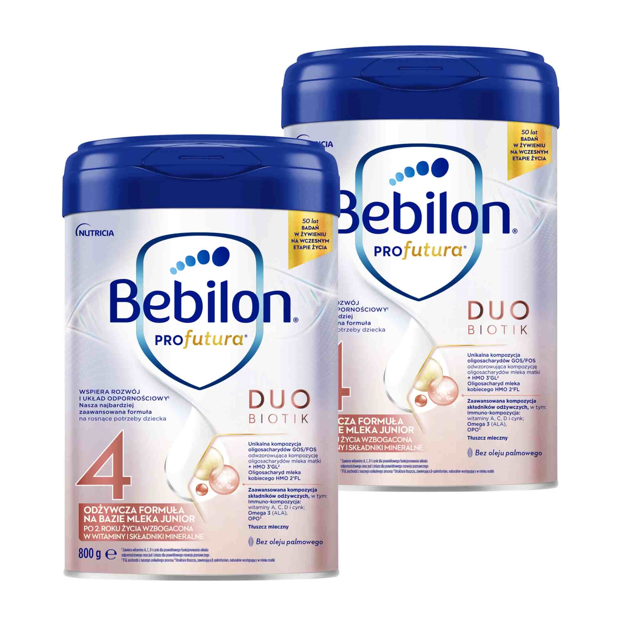 Bebilon PROfutura DUOBIOTIK 4 Odżywcza formuła na bazie mleka Junior po 2. roku życia, 800 g