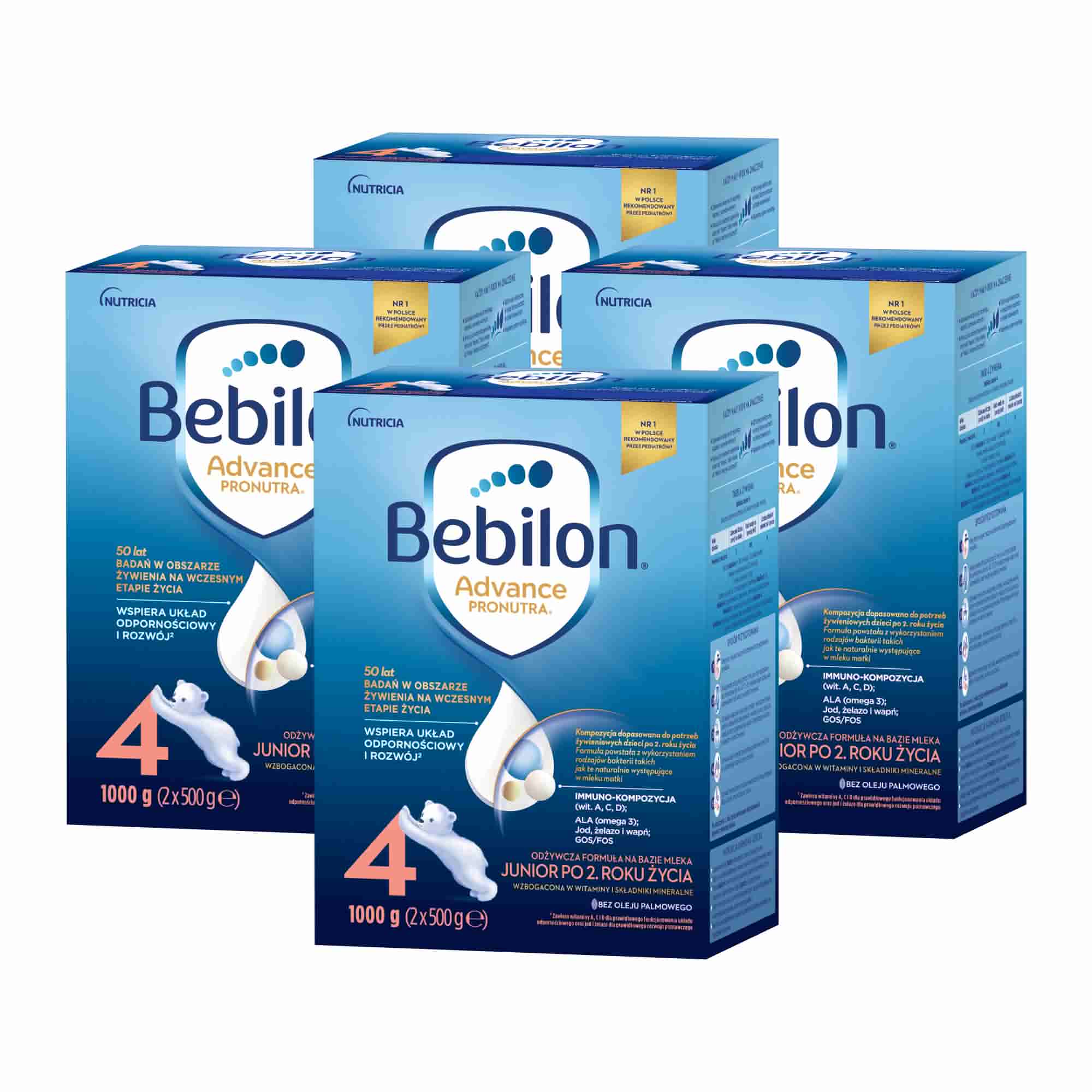 Bebilon 4 Pronutra Advance Junior, mleko modyfikowane powyżej 2 roku, 1000 g
