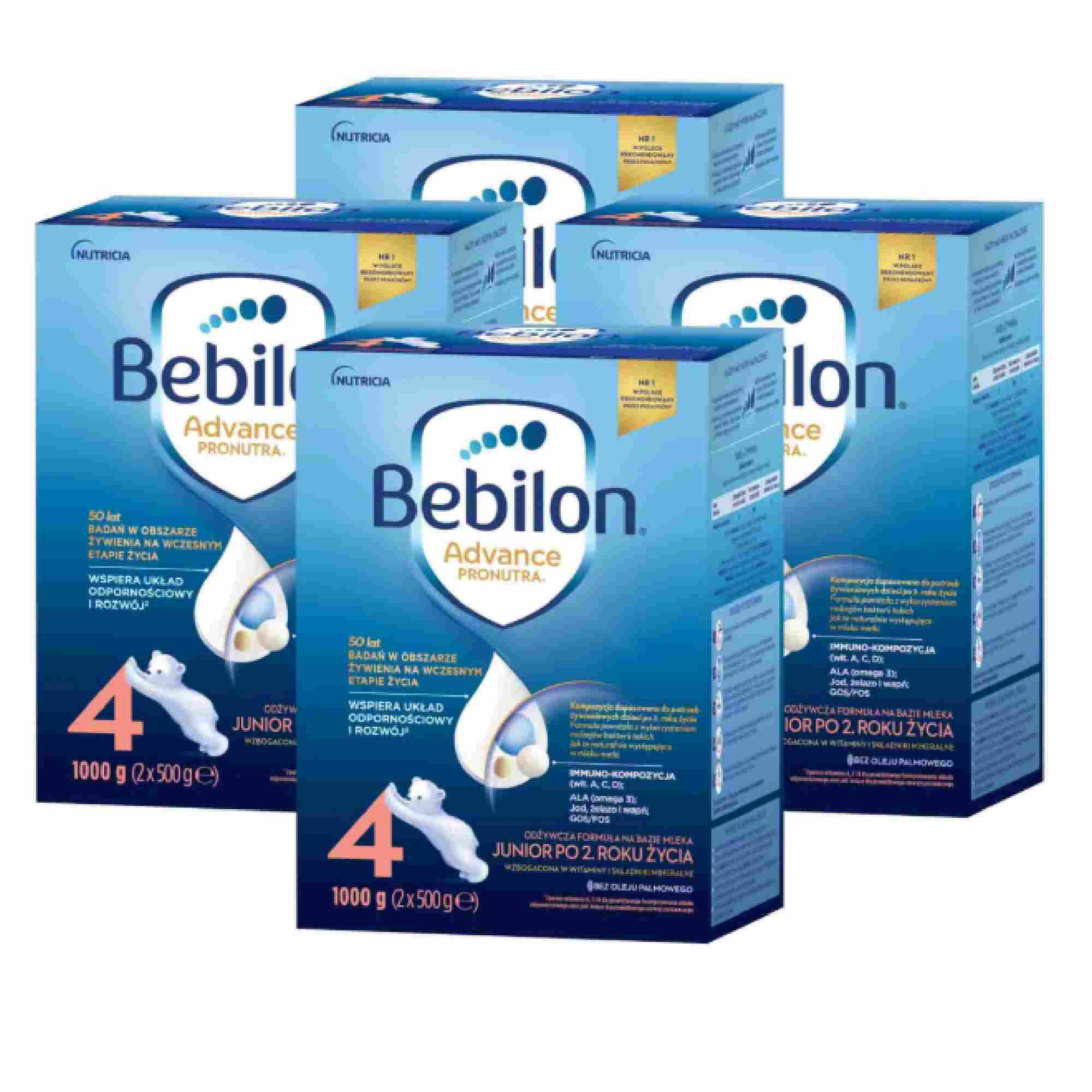 Bebilon 4 Pronutra Advance Junior, mleko modyfikowane powyżej 2 roku, 4 x 1000 g zdjęcie