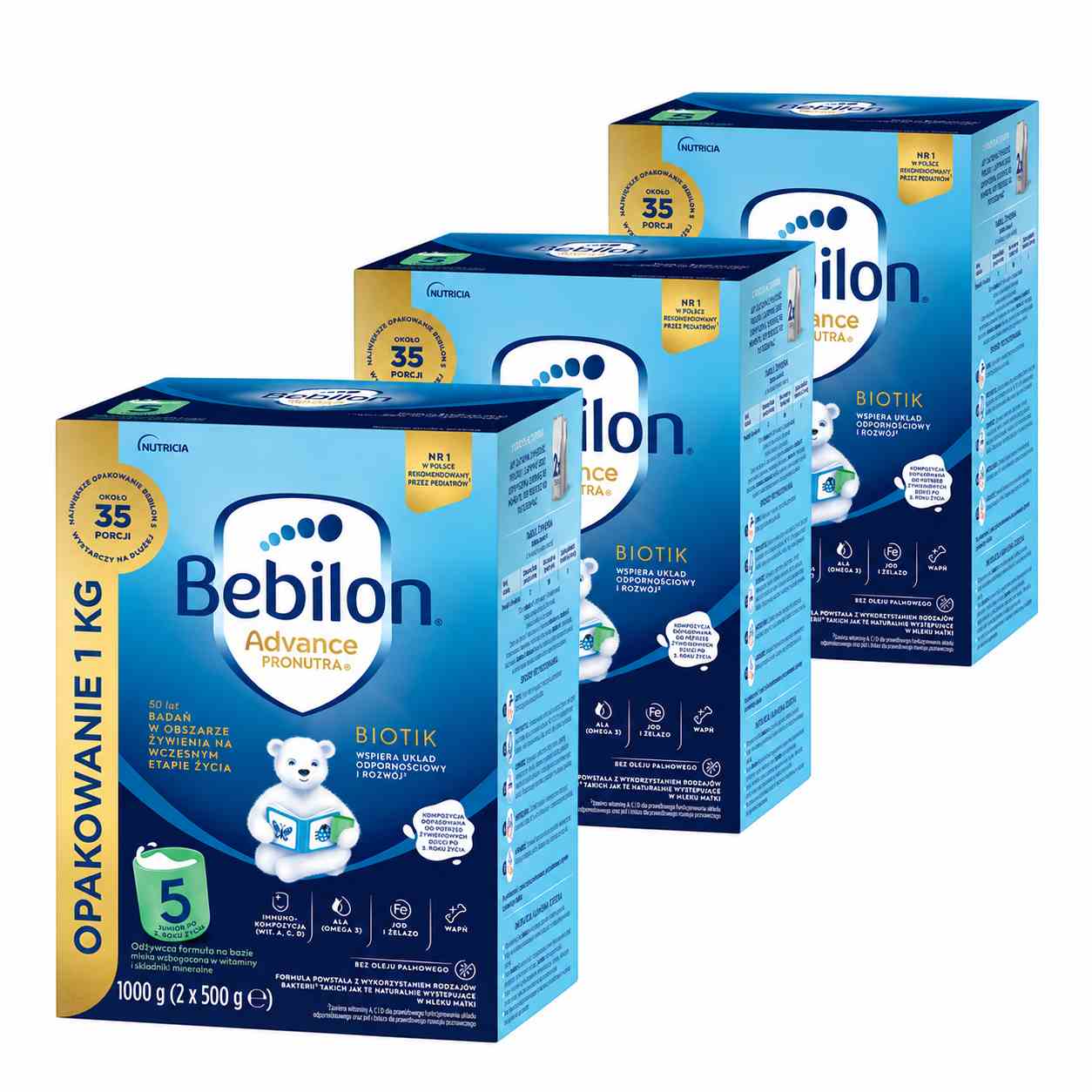Bebilon 5 Advance Pronutra Biotik, 3 x 1000 g zdjęcie