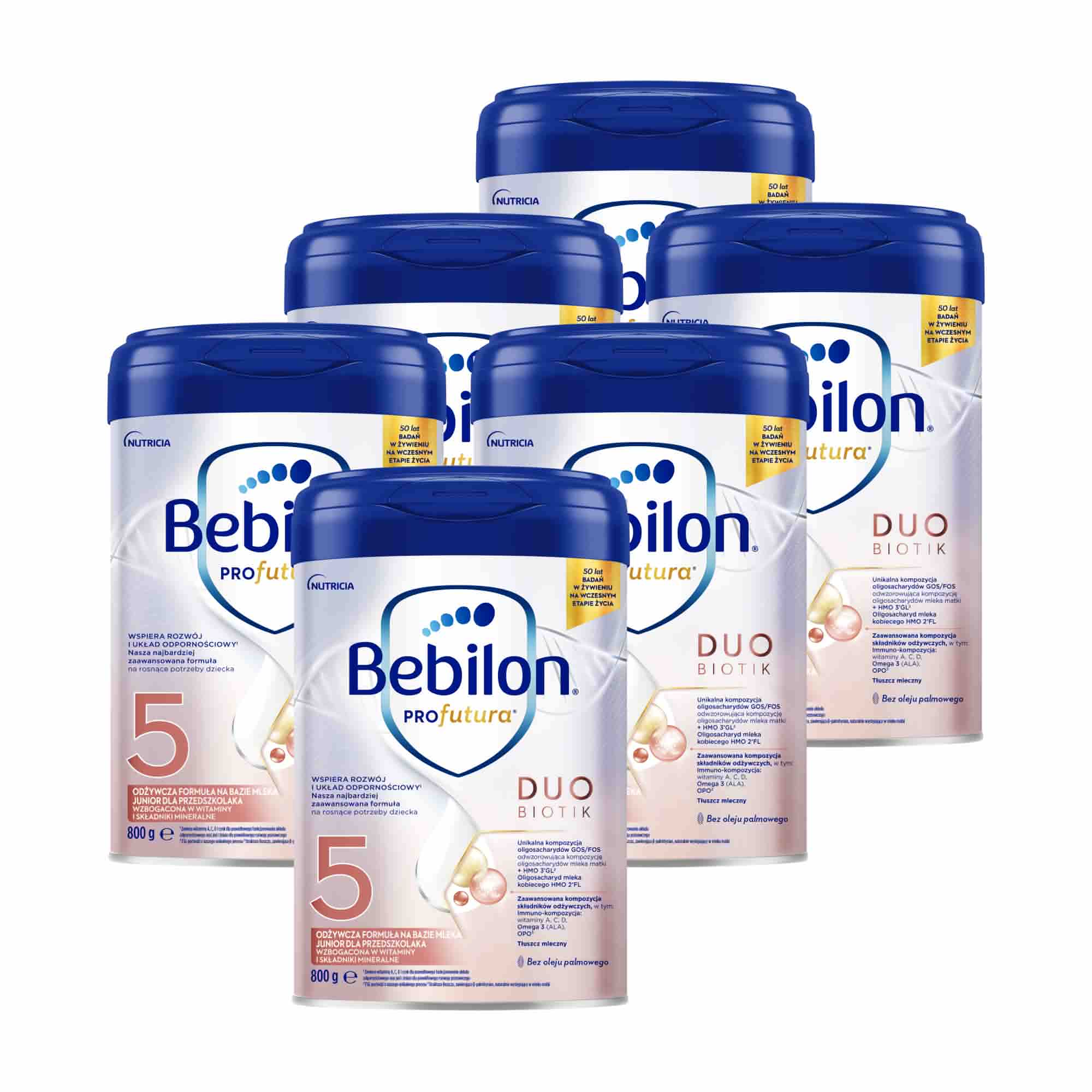 Bebilon PROfutura DUOBIOTIK 5 Junior dla przedszkolaka, odżywcza formuła na bazie mleka, 800 g