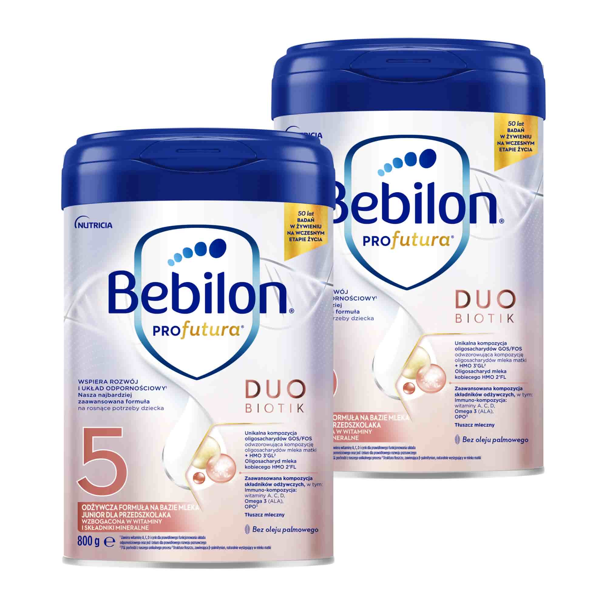 Bebilon PROfutura DUOBIOTIK 5 Junior dla przedszkolaka, odżywcza formuła na bazie mleka, 800 g