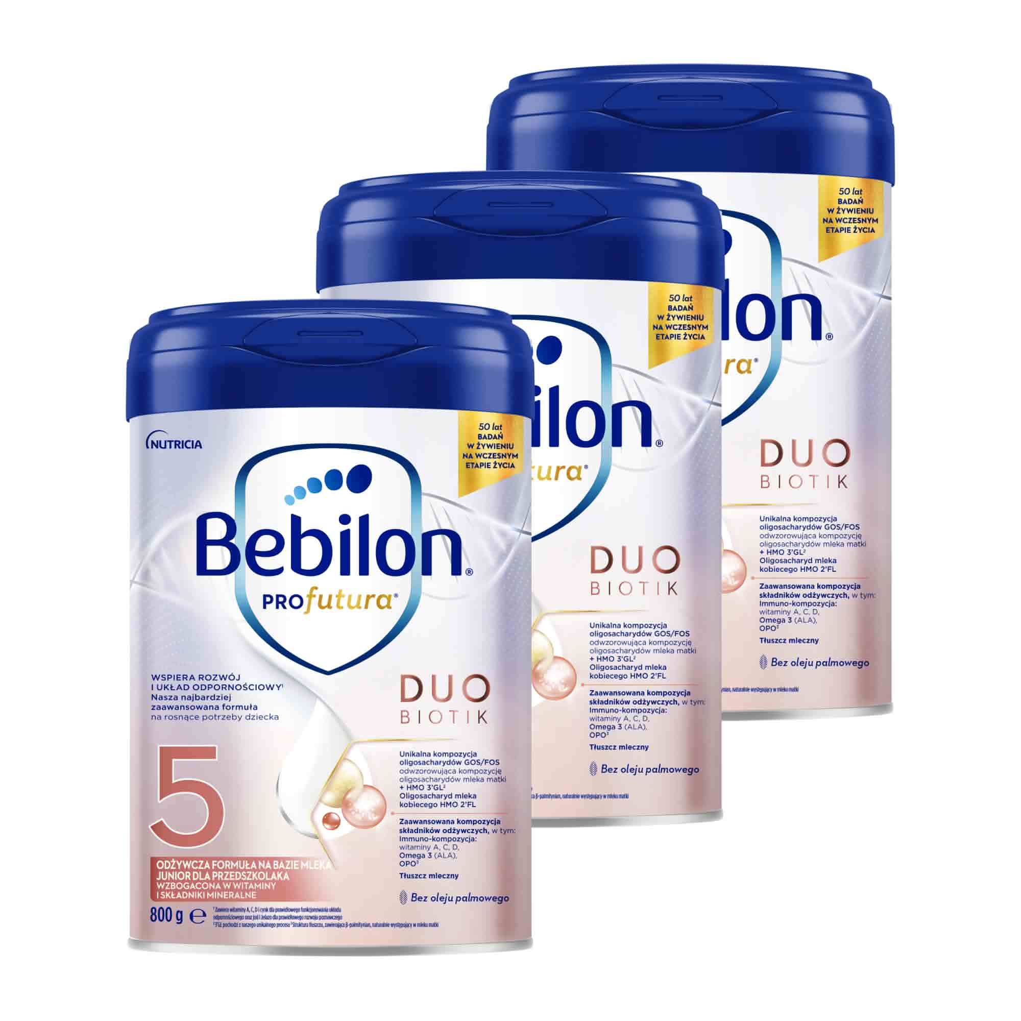 Bebilon PROfutura DUOBIOTIK 5 Junior dla przedszkolaka, odżywcza formuła na bazie mleka, 3 x 800 g zdjęcie