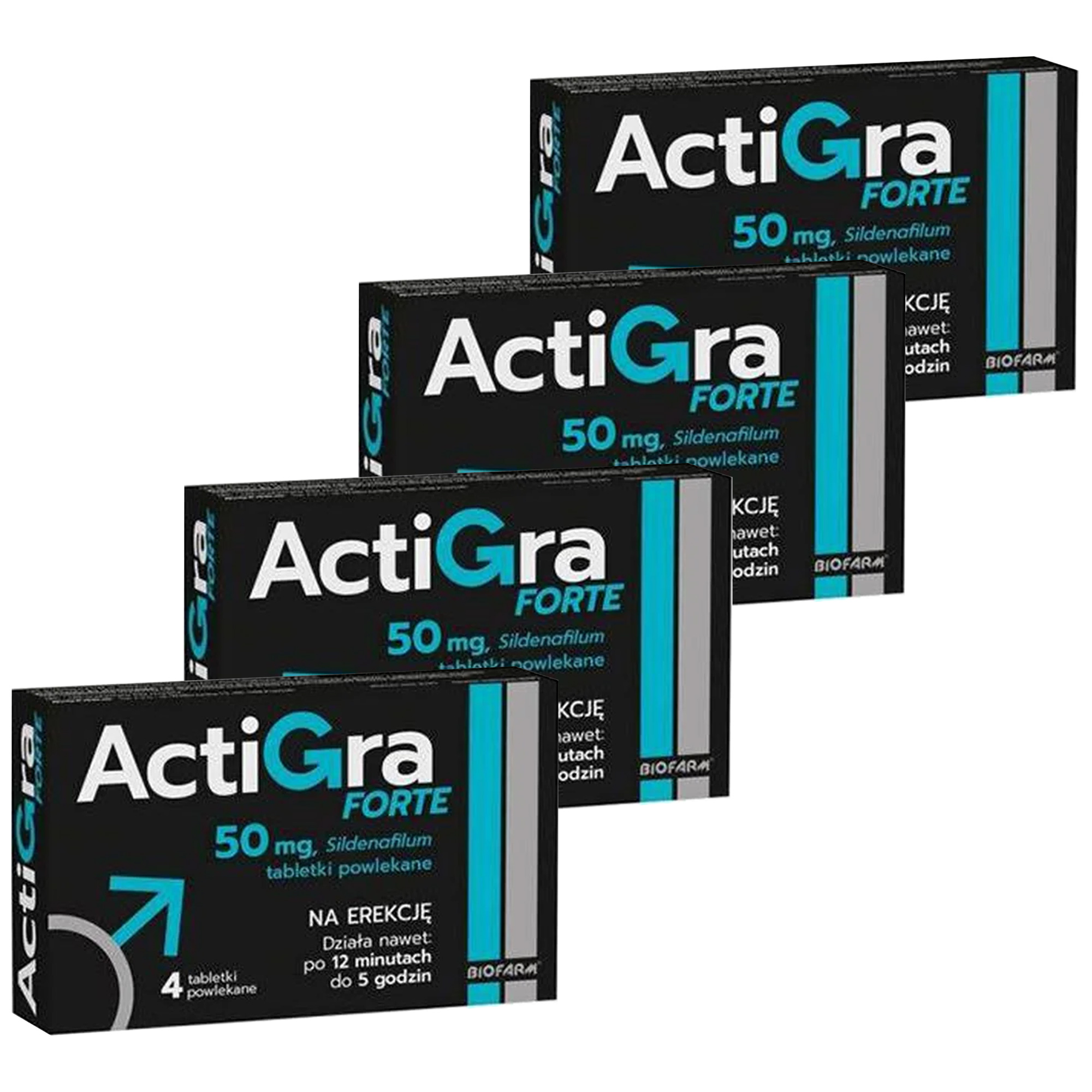 Actigra Forte, tabletki, 4 x 2 sztuki zdjęcie