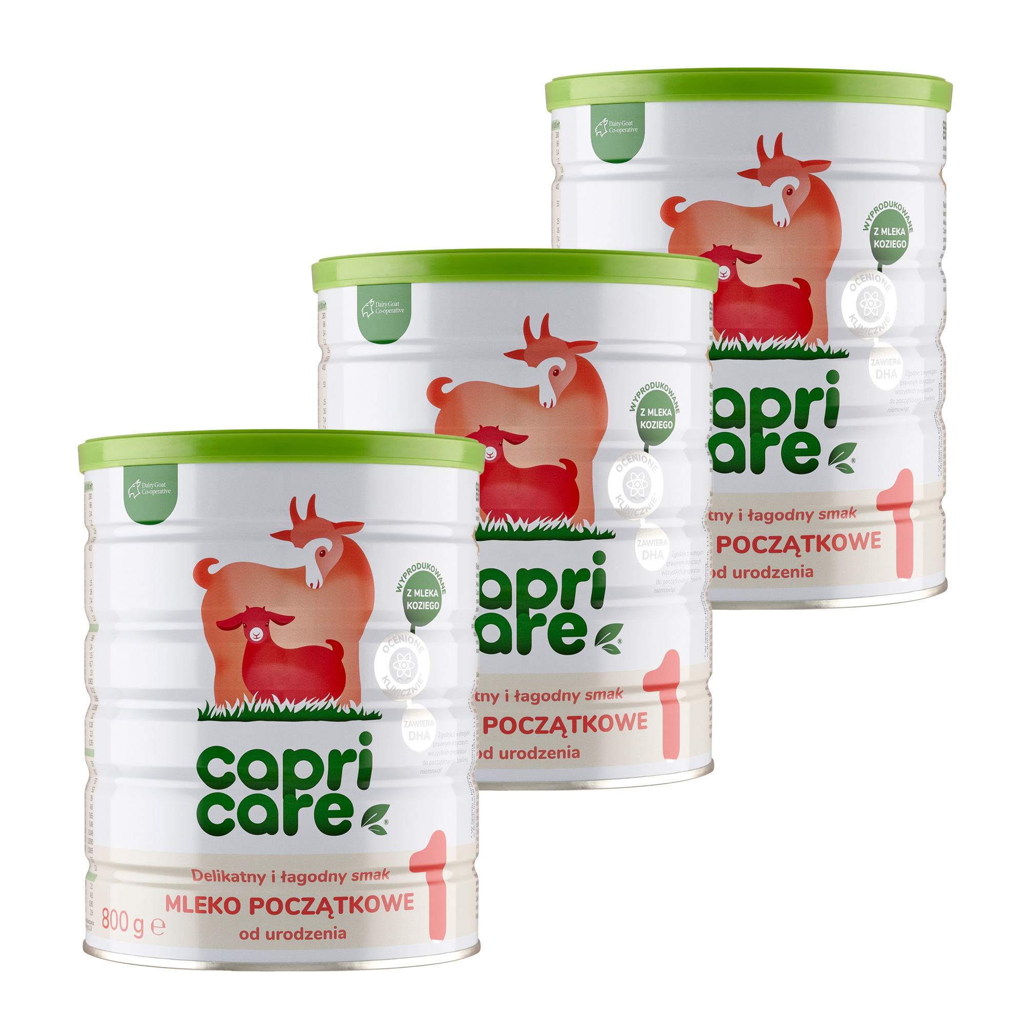 Capricare 1, mleko początkowe od urodzenia, z mleka koziego, 3 x 800 g zdjęcie