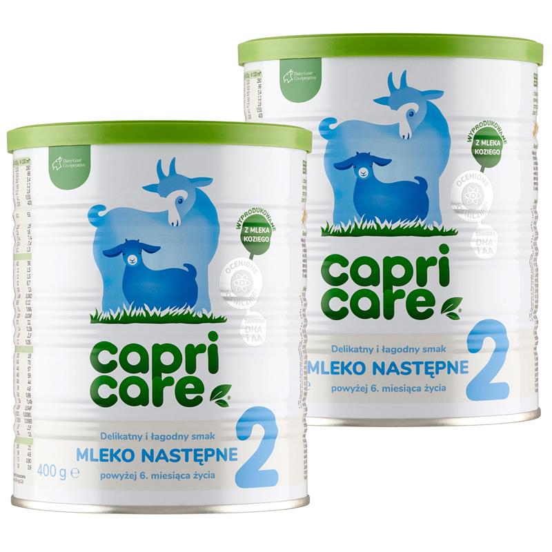 Capricare 2, mleko w proszku następne oparte na mleku kozim, od 6. miesiąca życia, 2 x 400 g zdjęcie