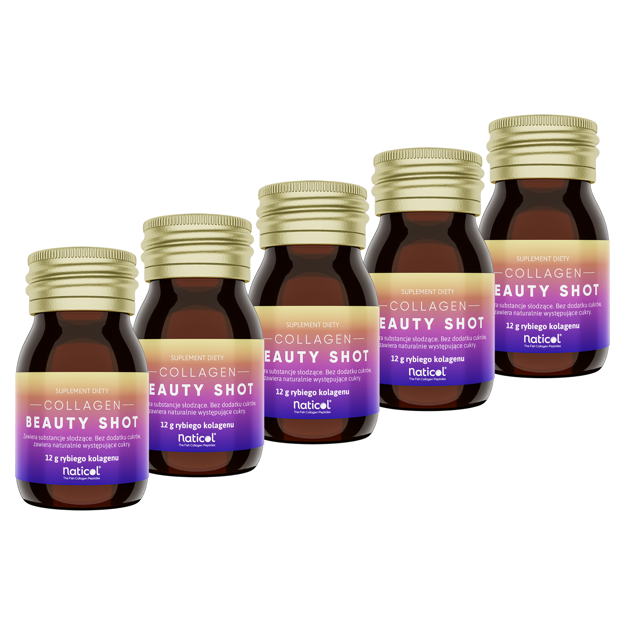 Collagen Beauty Shot 12 000, kolagen rybi do picia 5 x 30 ml zdjęcie