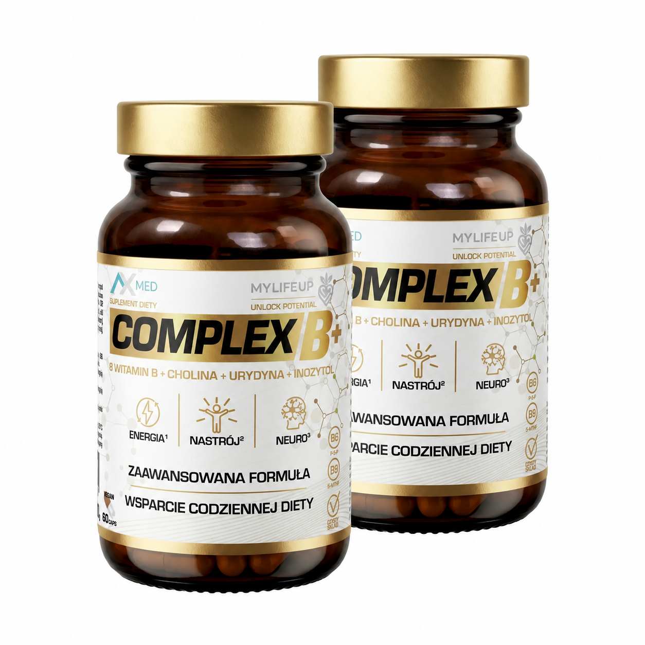 Ax Med Complex B+ inozytol urydyna, kapsułki, 2 x 60 sztuk zdjęcie