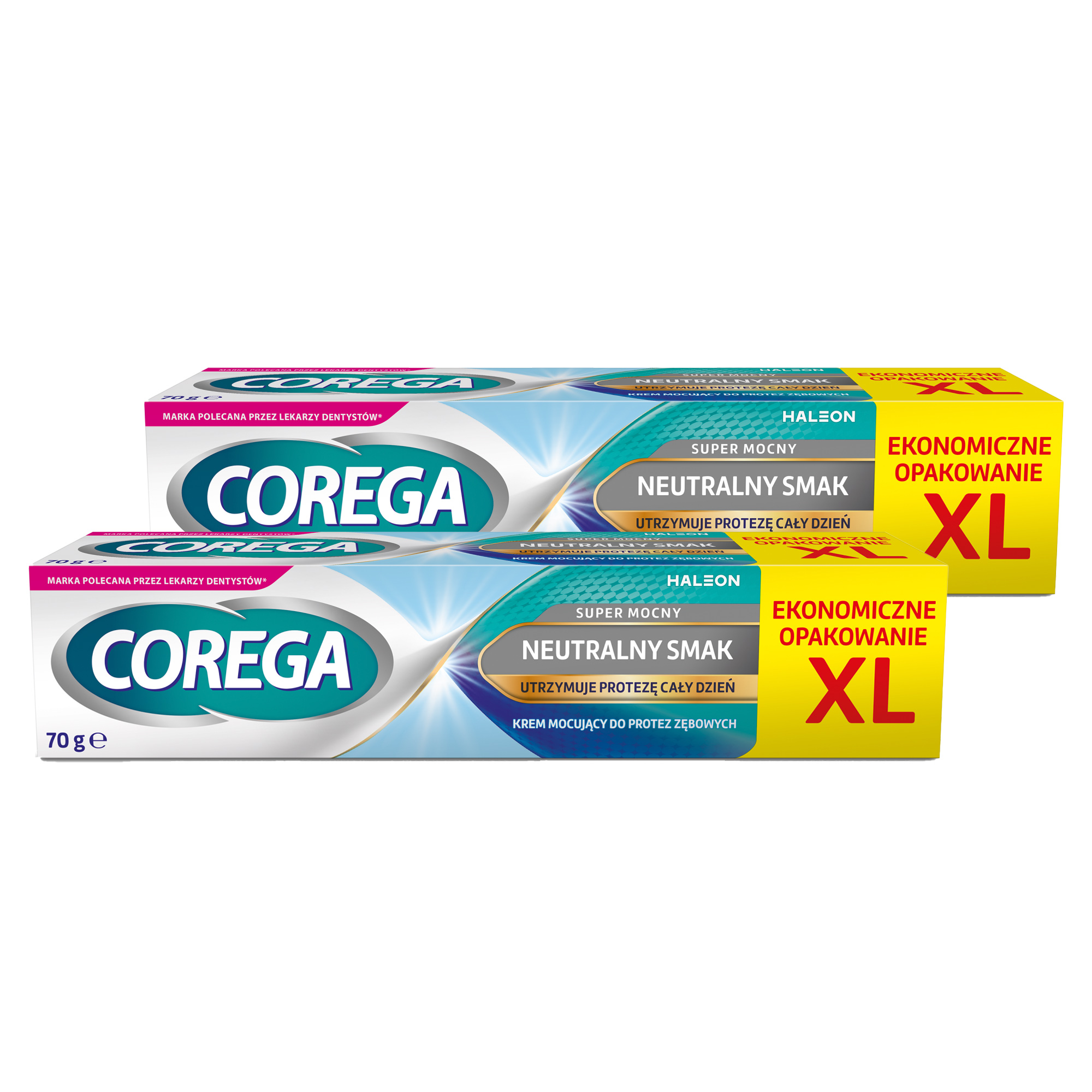 Corega Super Mocny Neutralny Smak, krem mocujący do protez zębowych, 2 x70 g zdjęcie