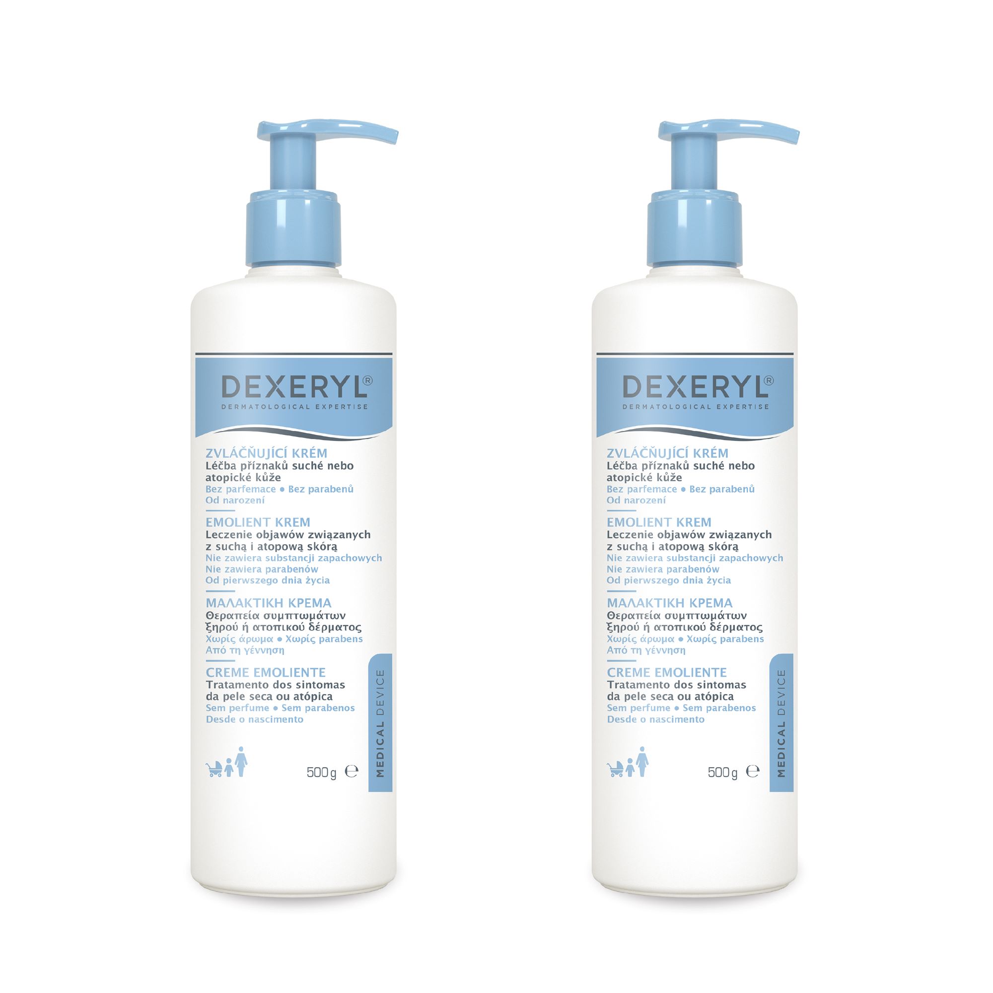 Dexeryl Emolient, krem ochronny do skóry suchej, 2 x 500 g zdjęcie